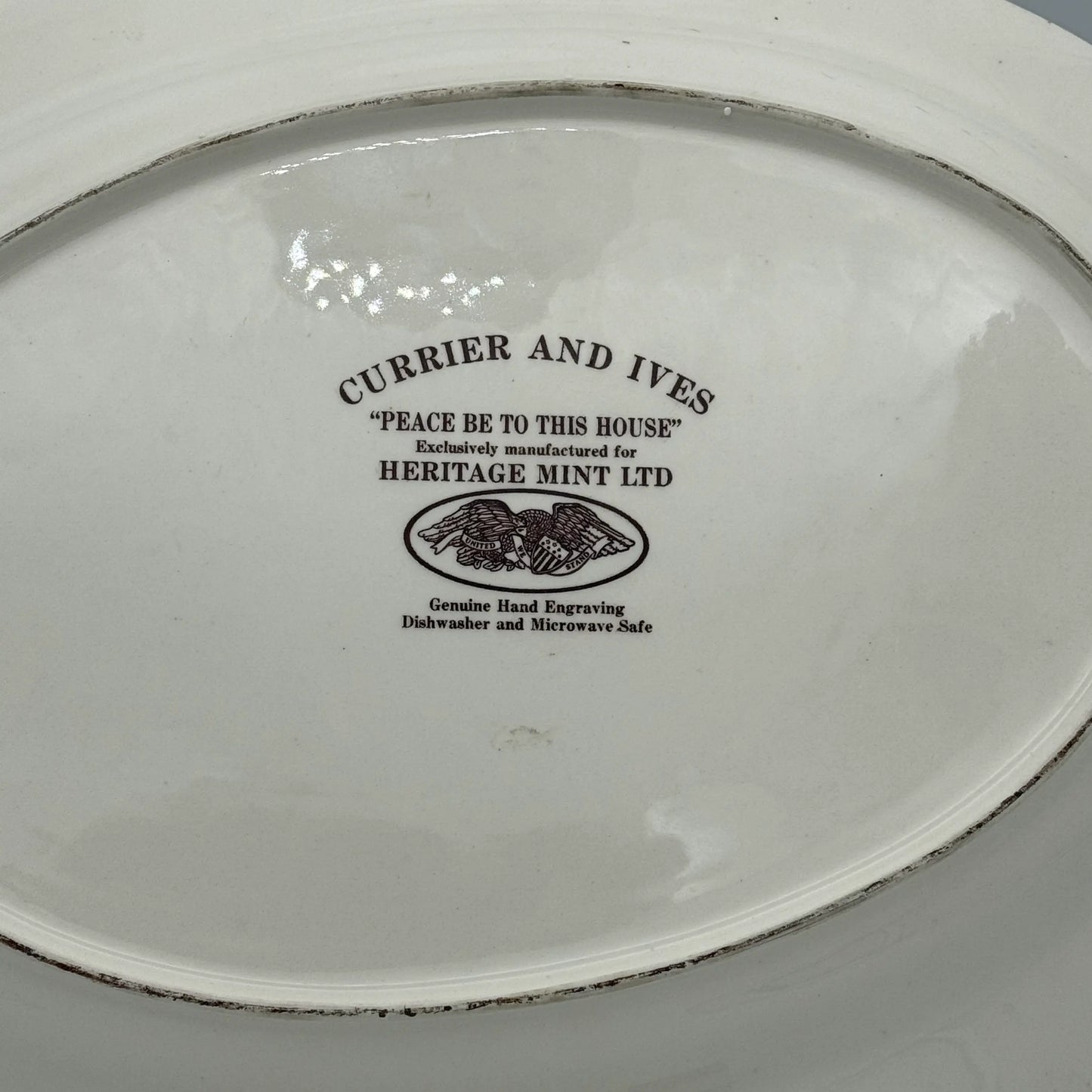 Thanksgiving platter — "Peace Be To This House"