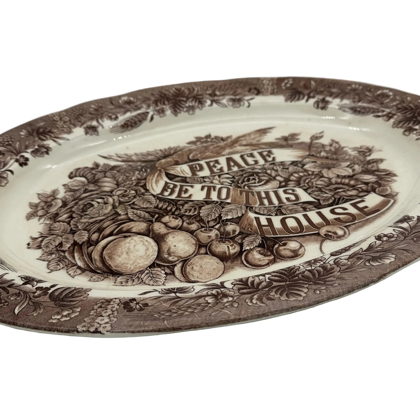 Thanksgiving platter — "Peace Be To This House"