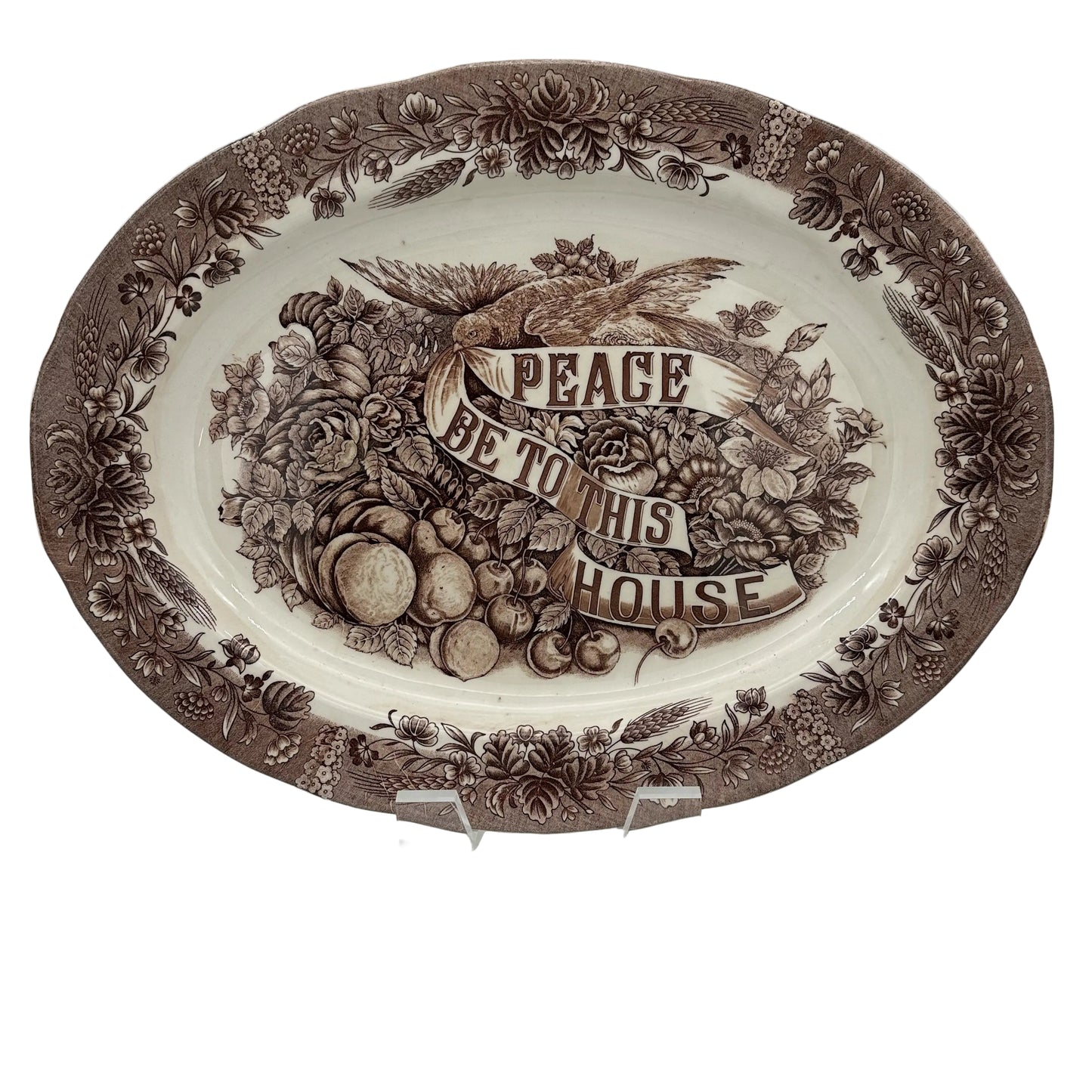 Thanksgiving platter — "Peace Be To This House"