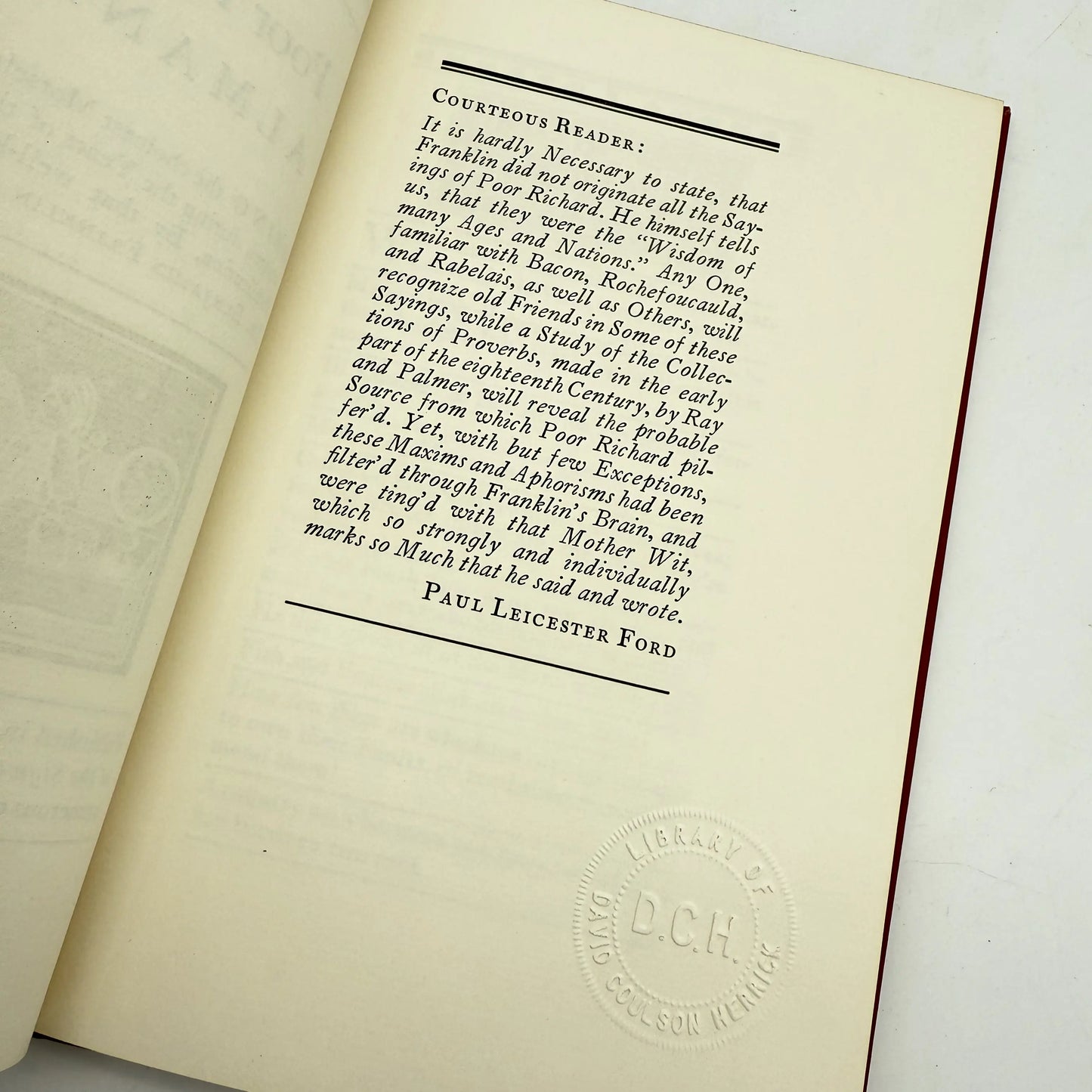 "Poor Richard's Almanack" by Benjamin Franklin