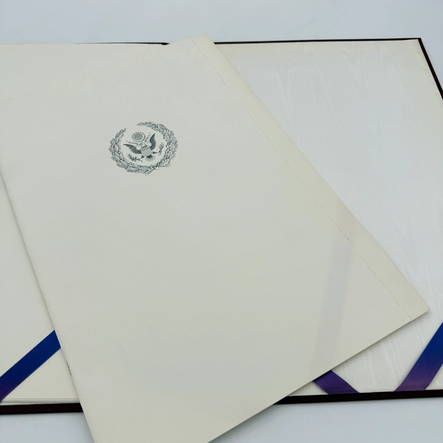 1981 Presidential Inauguration Luncheon Folio with Address of Ronald Reagan — Owned by the White House Curator