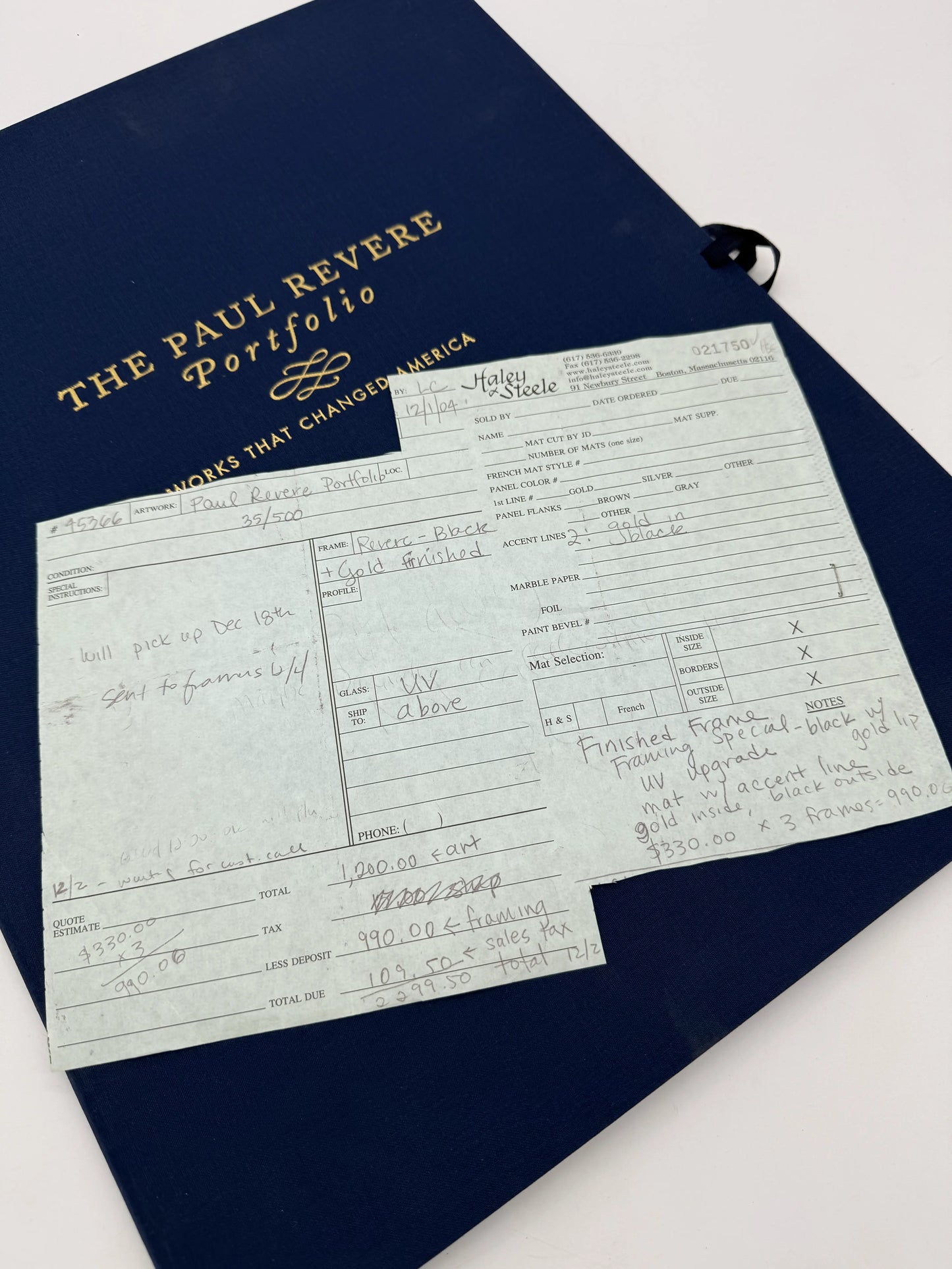 The Paul Revere Portfolio — Framed prints from the original plates — Limited edition — #35