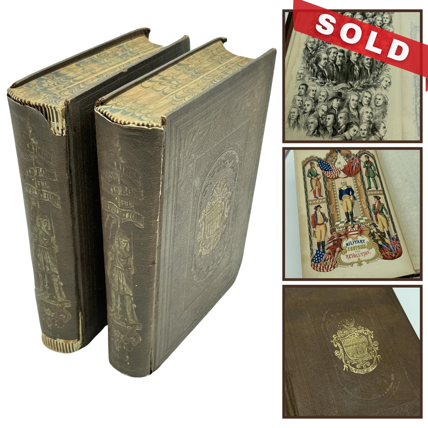 1859 "Pictorial Field-Book of the Revolution by Benson Lossing" — Two volumes