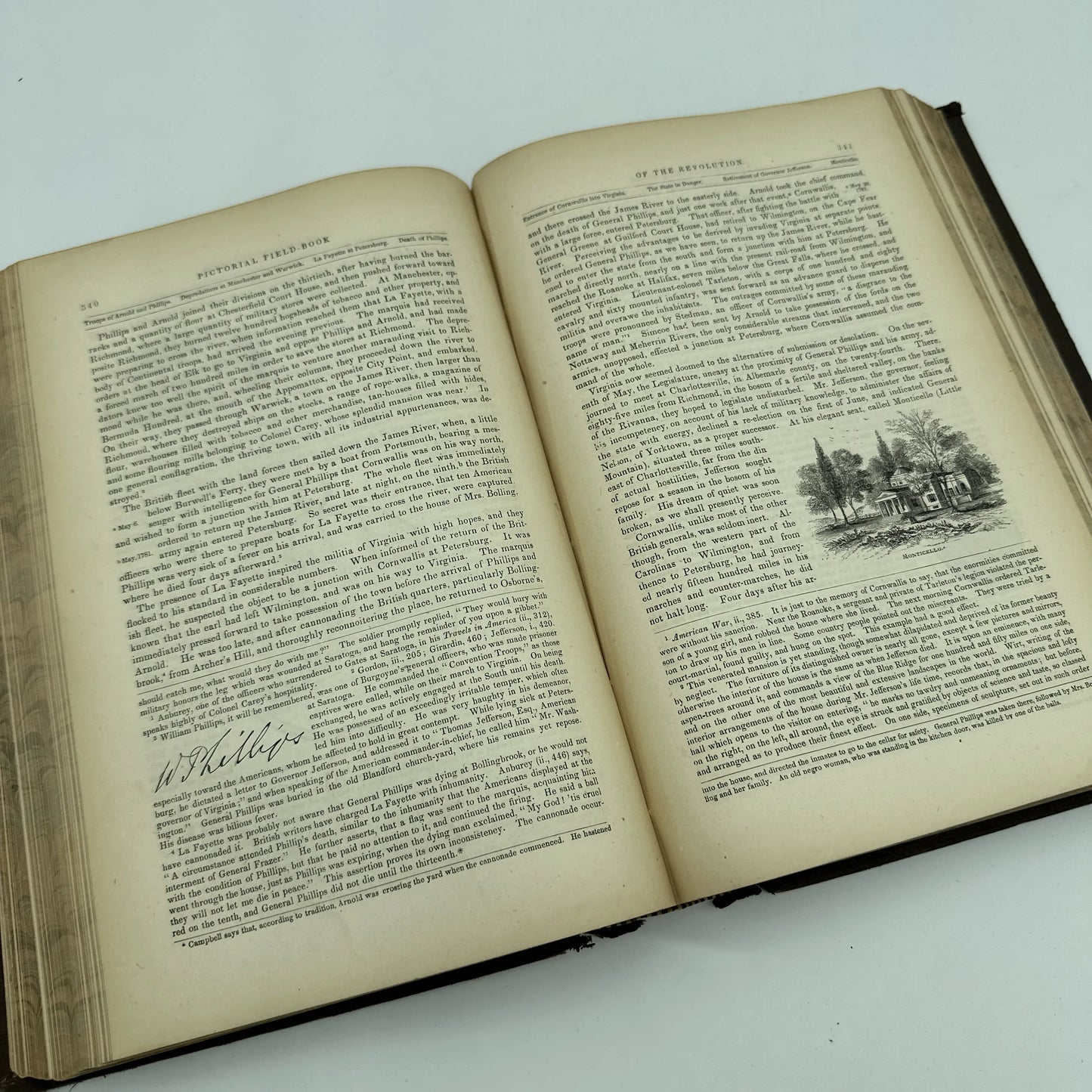 1859 "Pictorial Field-Book of the Revolution by Benson Lossing" — Two volumes