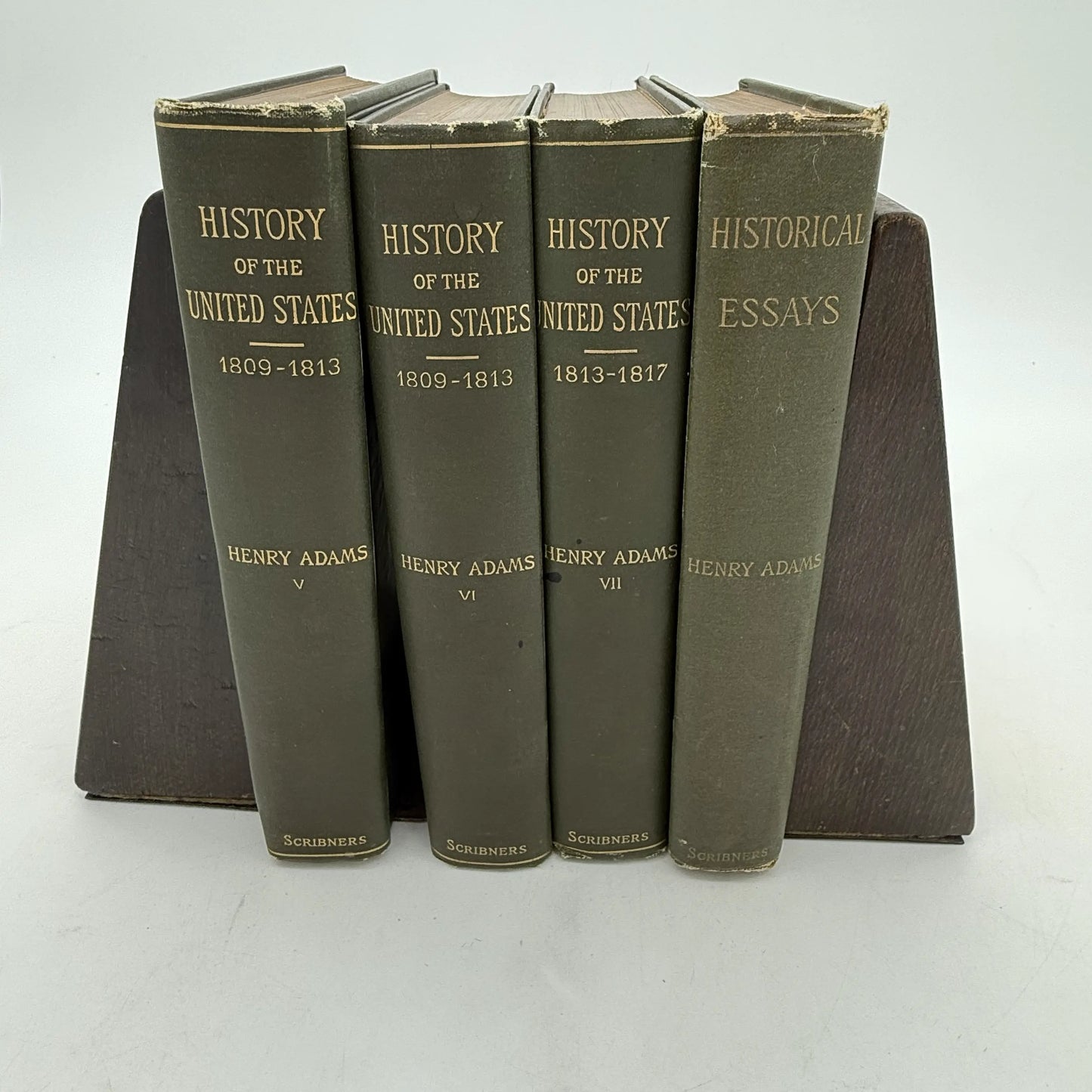 1926 Sesqui-Centennial bookends — Wood with brass plate with Liberty Bell