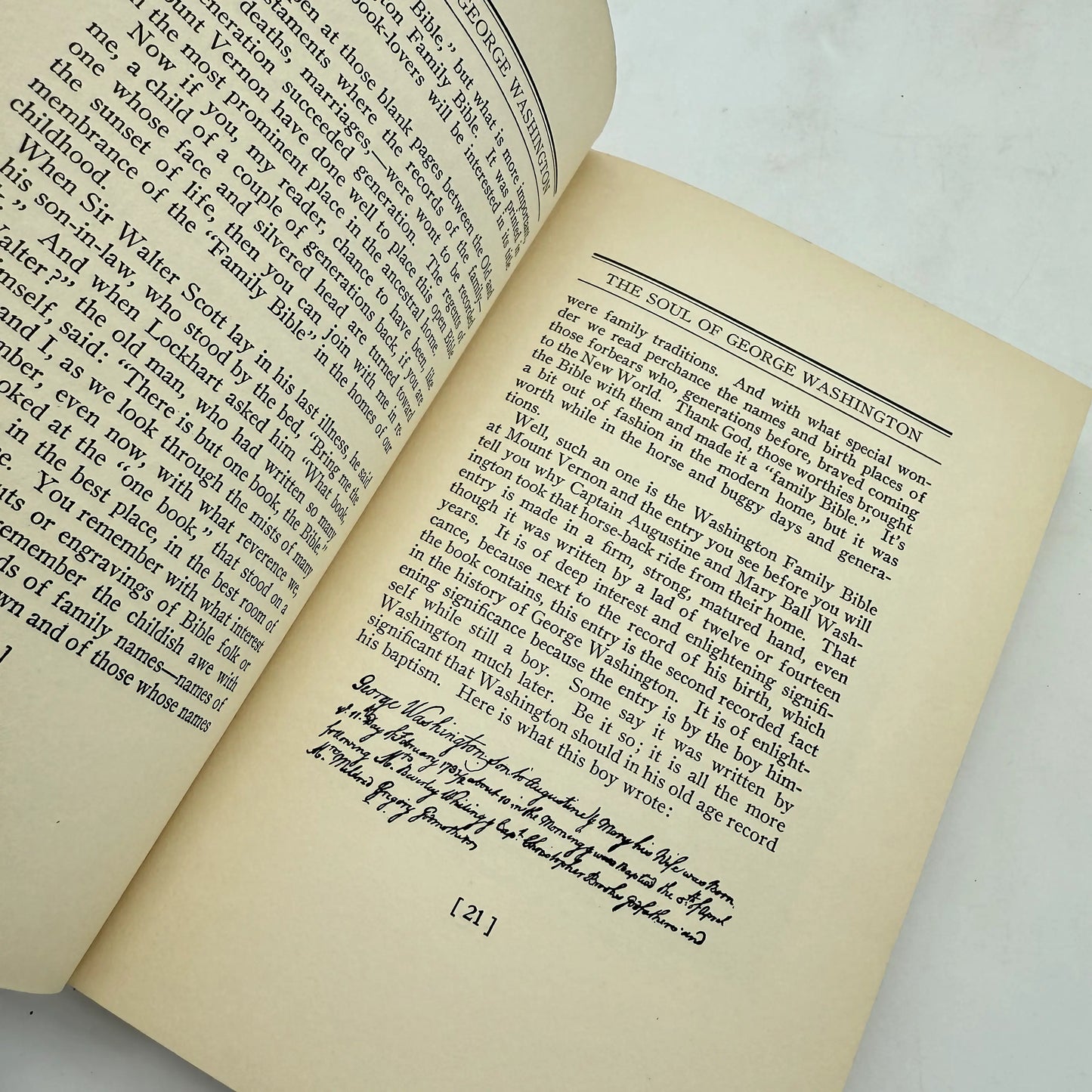 The Soul of George Washington by Joseph Buffington — 1936 — Inscribed by the author