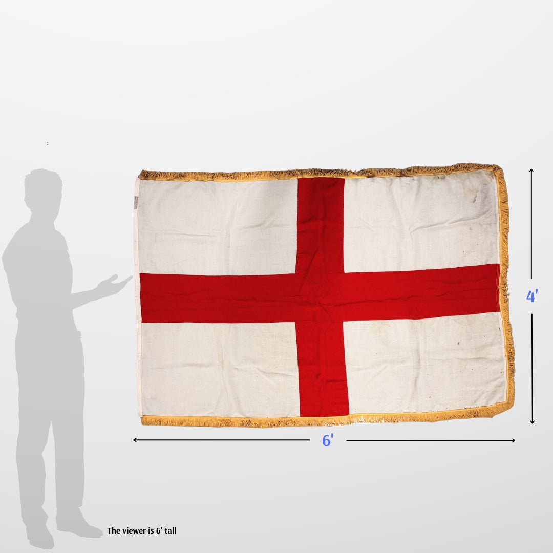 St. George's Cross display flag with gold trim — Wool — Made by Annin