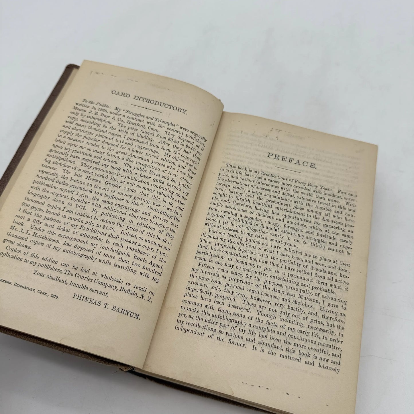 Struggles and Triumphs: or, Forty Years Recollections of P. T. Barnum — Author's Edition — 1875