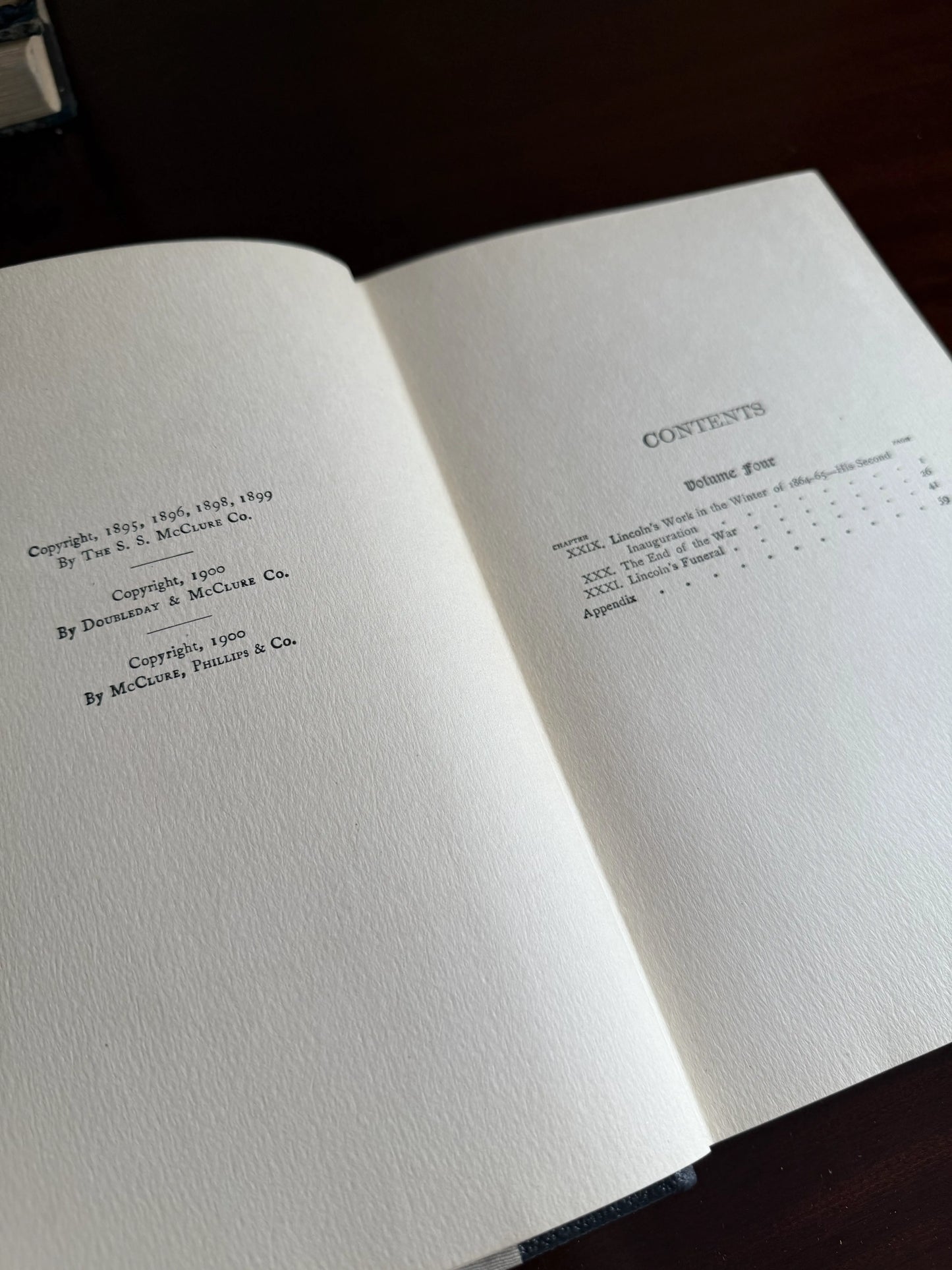 "Life of Lincoln" - Volumes II, III, and IV (missing volume I of a four volume set) by Ida Tarbell — 1909