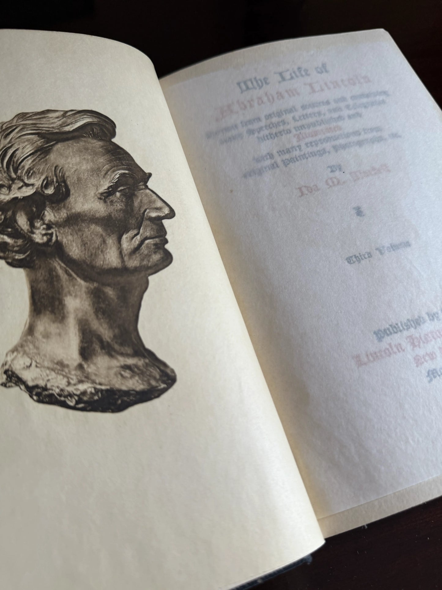 "Life of Lincoln" - Volumes II, III, and IV (missing volume I of a four volume set) by Ida Tarbell — 1909