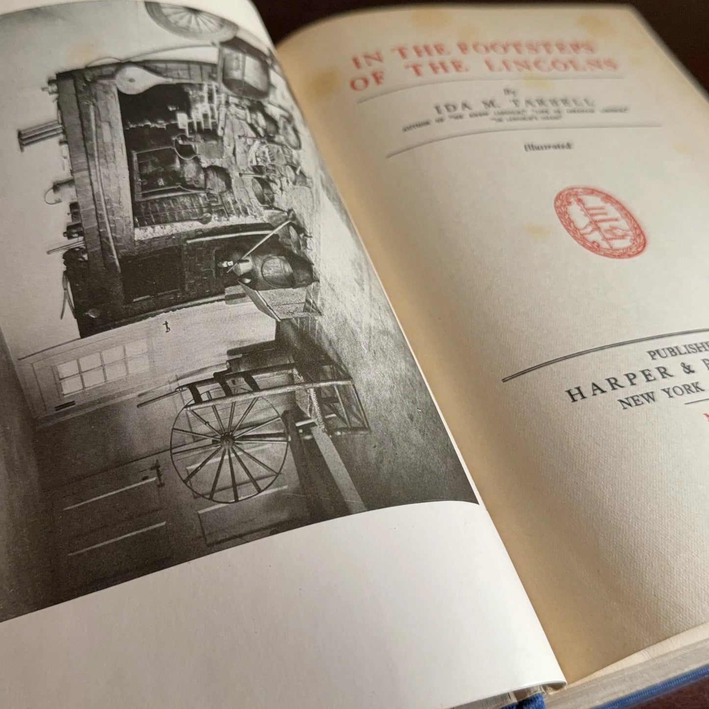 "In the Footsteps of the Lincolns" by Ida Tarbell — Signed and inscribed