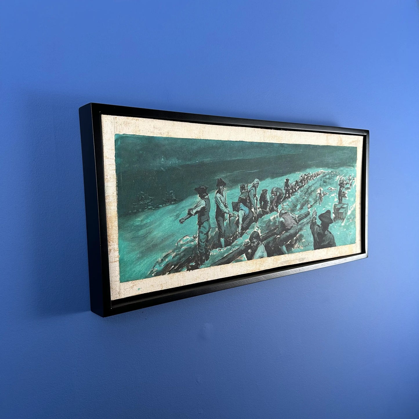 Preparing for the Battle of Bunker Hill — original oil painting by Alton S. Tobey for "The Golden Book History of the United States"