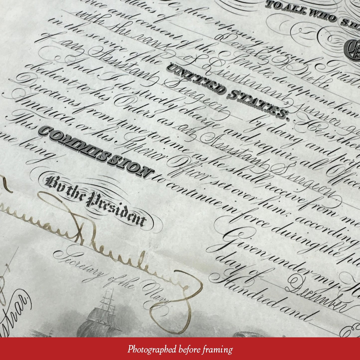 President Theodore Roosevelt Naval Appointment — Signed December 23, 1908
