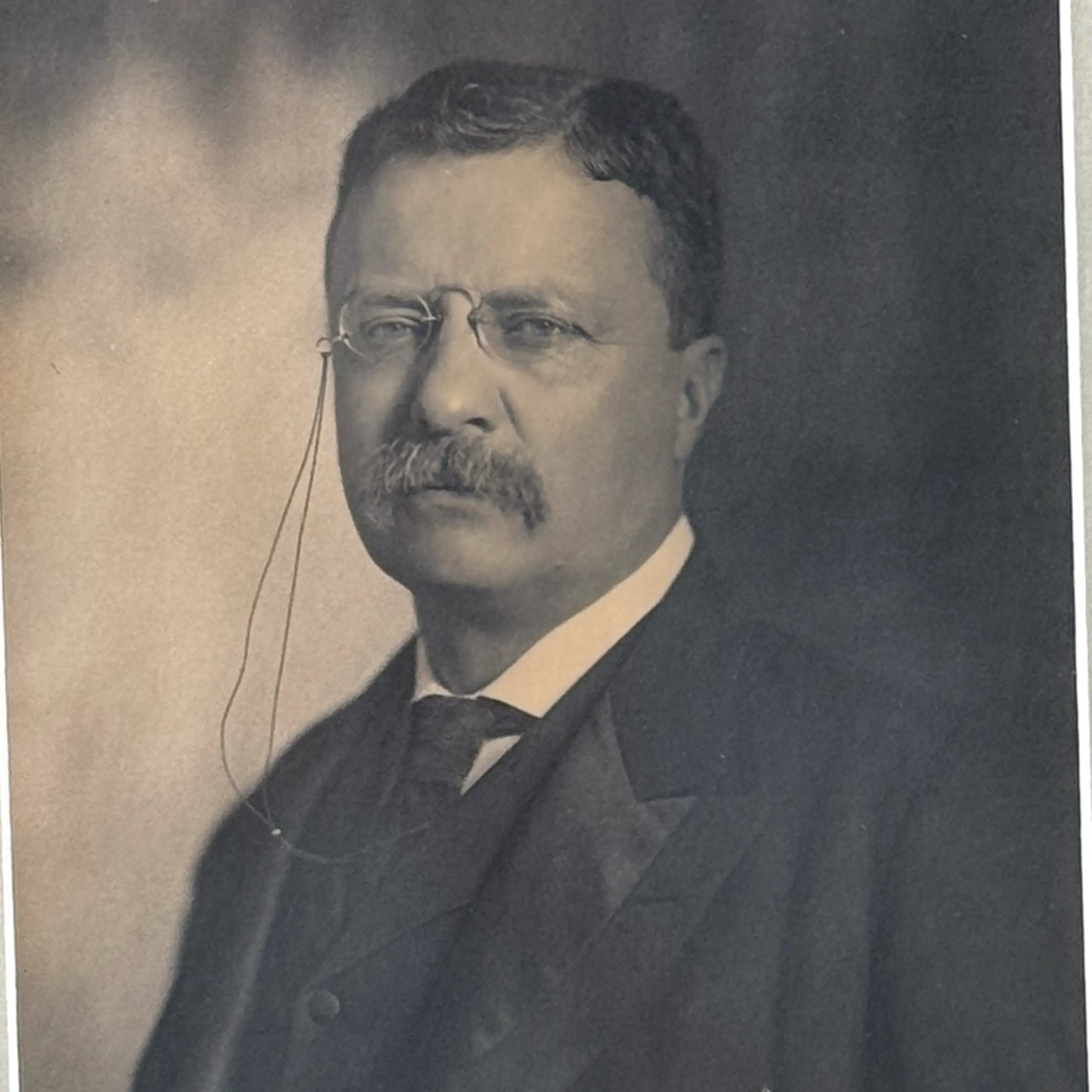 Framed Theodore Roosevelt Portrait with Clipped Ink Signature — 1904