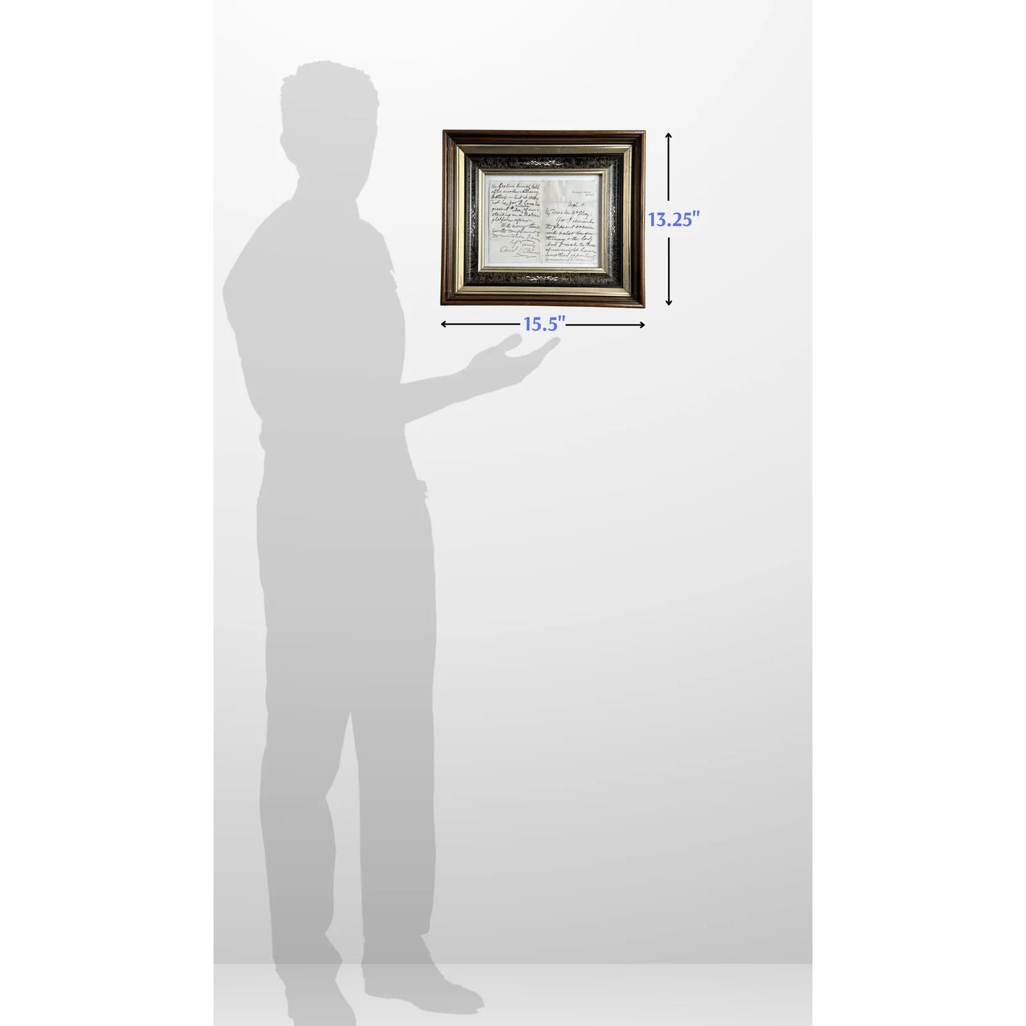 Mark Twain Hand Signed Letter in an antique frame from the period — Documented by scholars