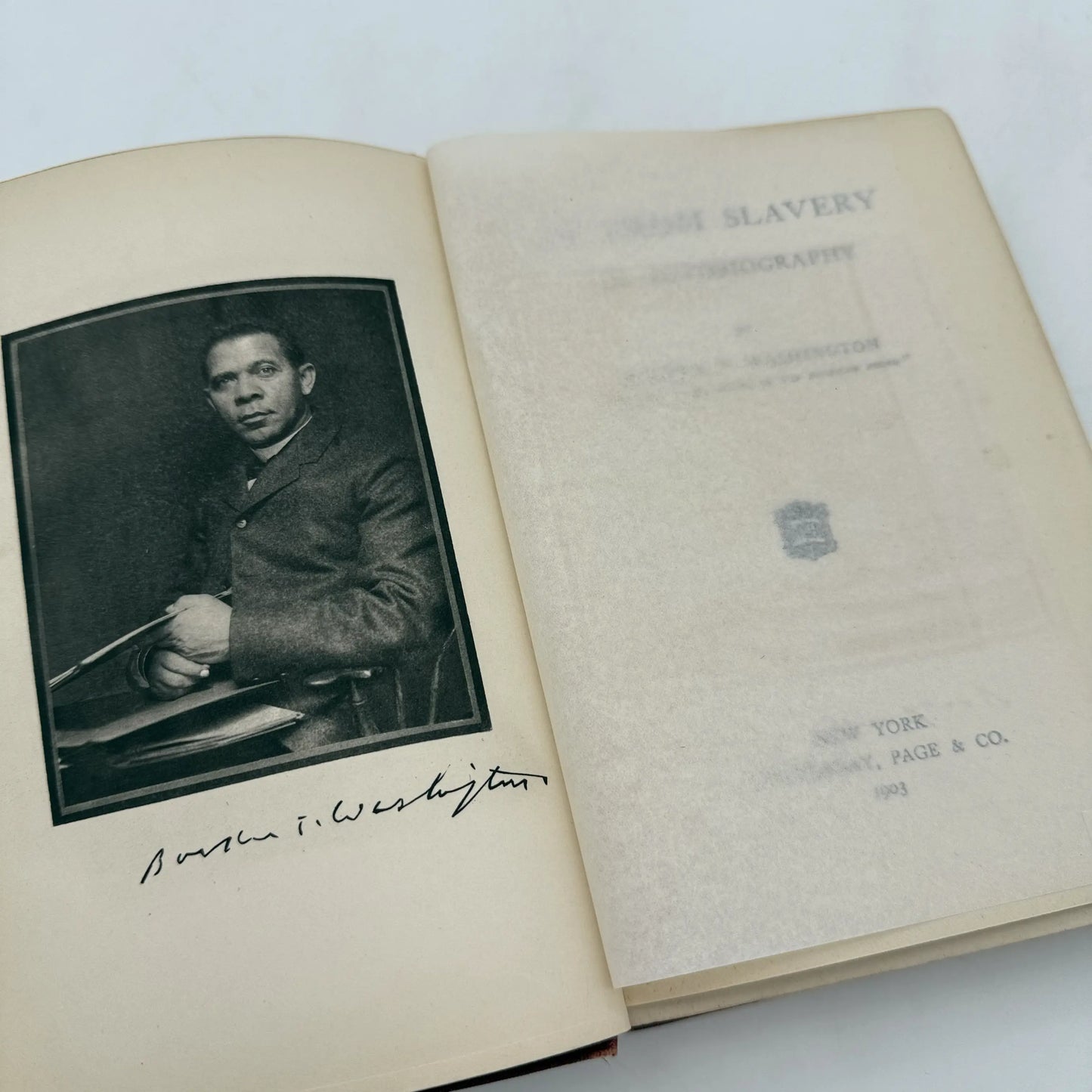 "Up from Slavery" — Booker T. Washington's 1901 autobiography
