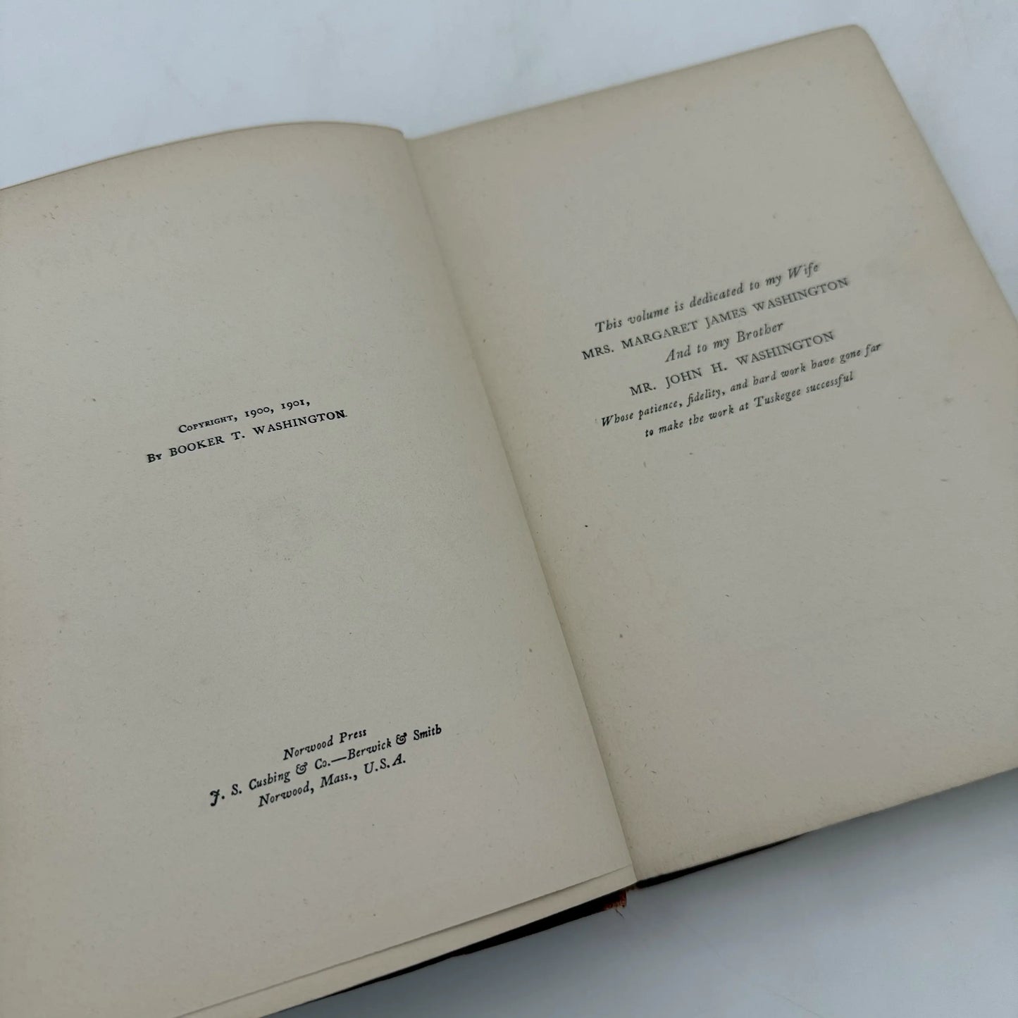 "Up from Slavery" — Booker T. Washington's 1901 autobiography