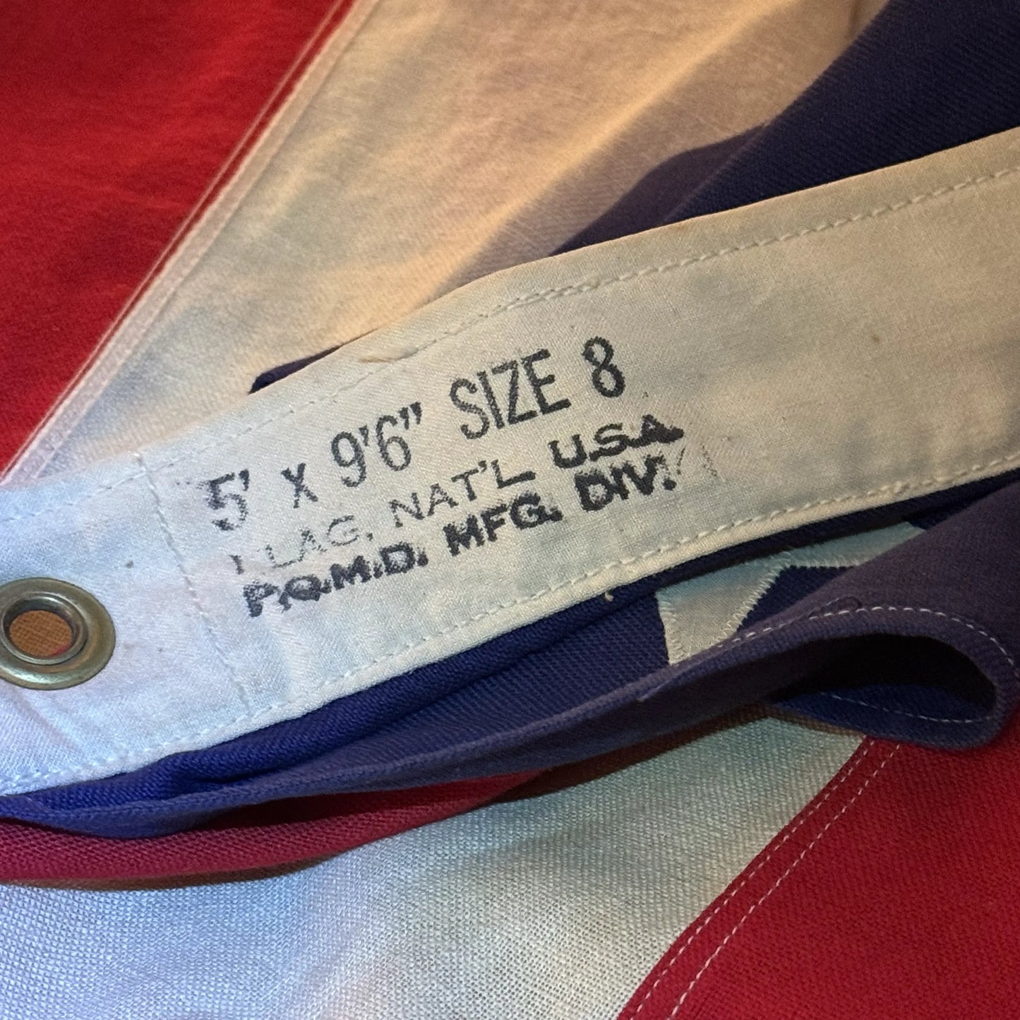 Large 49-Star American Flag in use for only one year — Philadelphia Quartermaster Depot