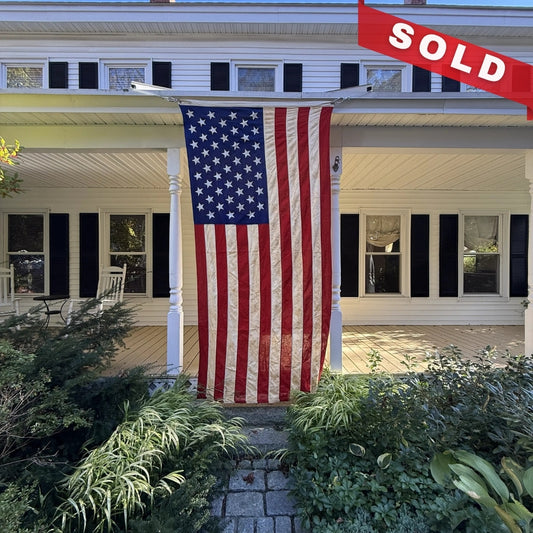 Large 49-Star American Flag in use for only one year — Philadelphia Quartermaster Depot
