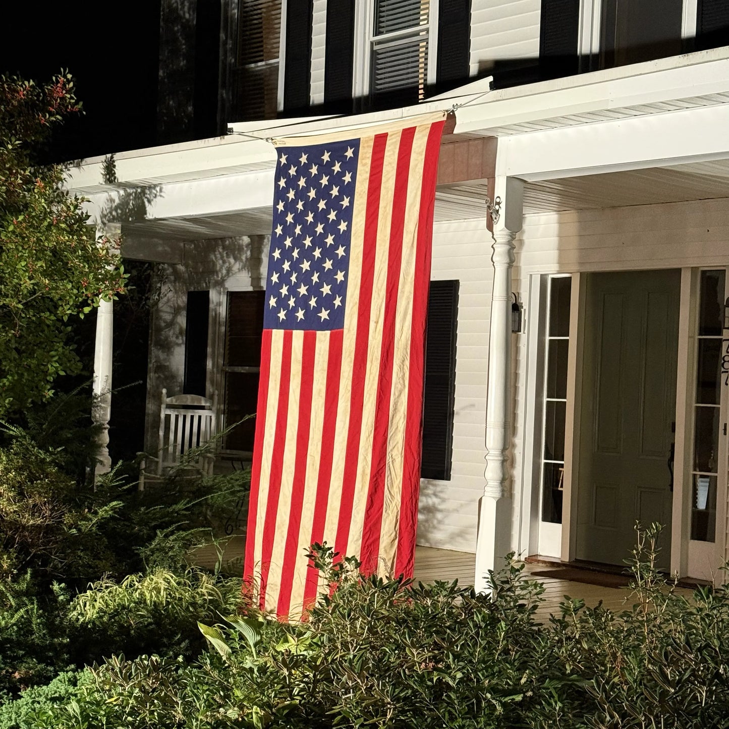 Large 49-Star American Flag in use for only one year — Philadelphia Quartermaster Depot