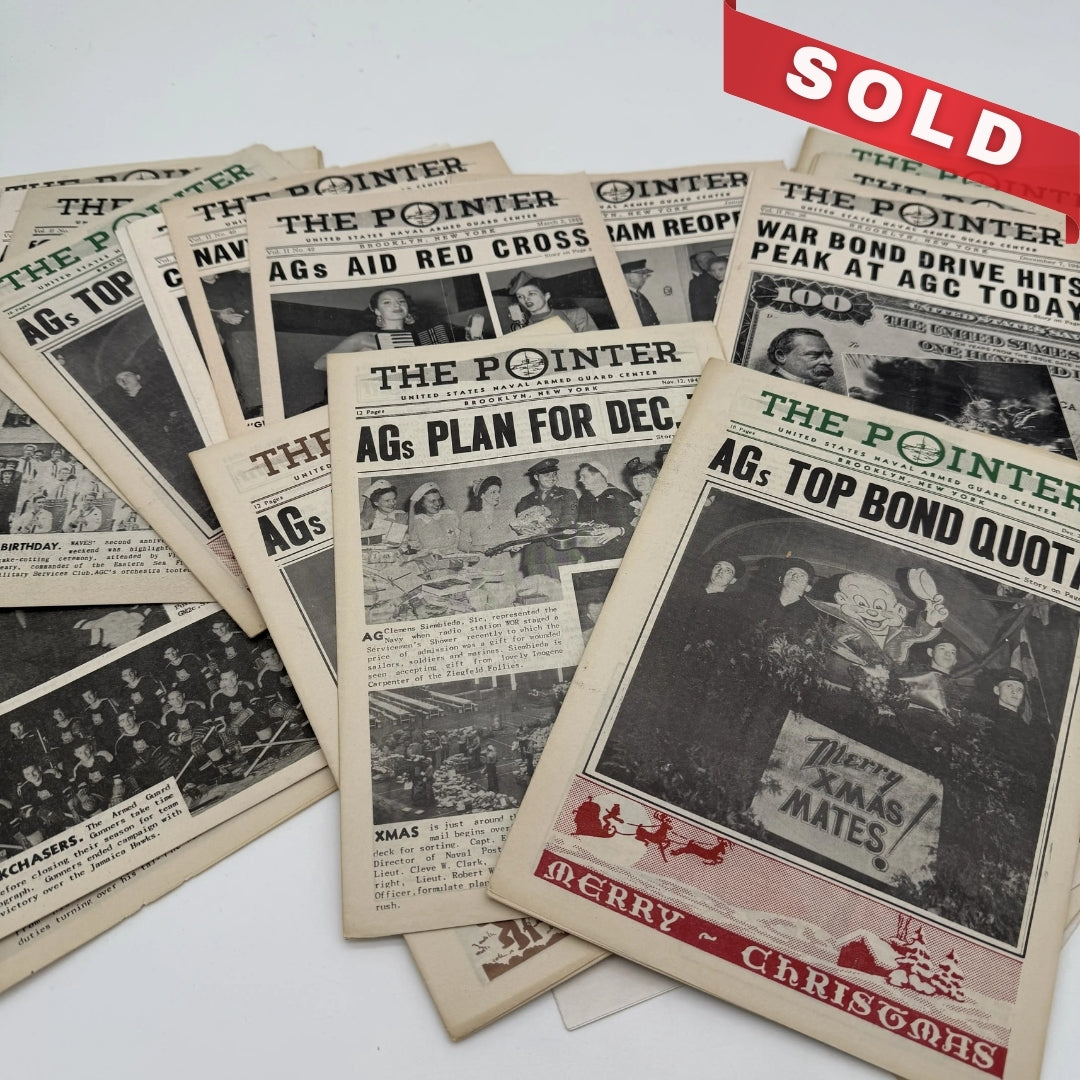 Collection of 30+ assorted issues of "The Pointer — The United States Naval Armed Guard Center" — 1943 - 1944