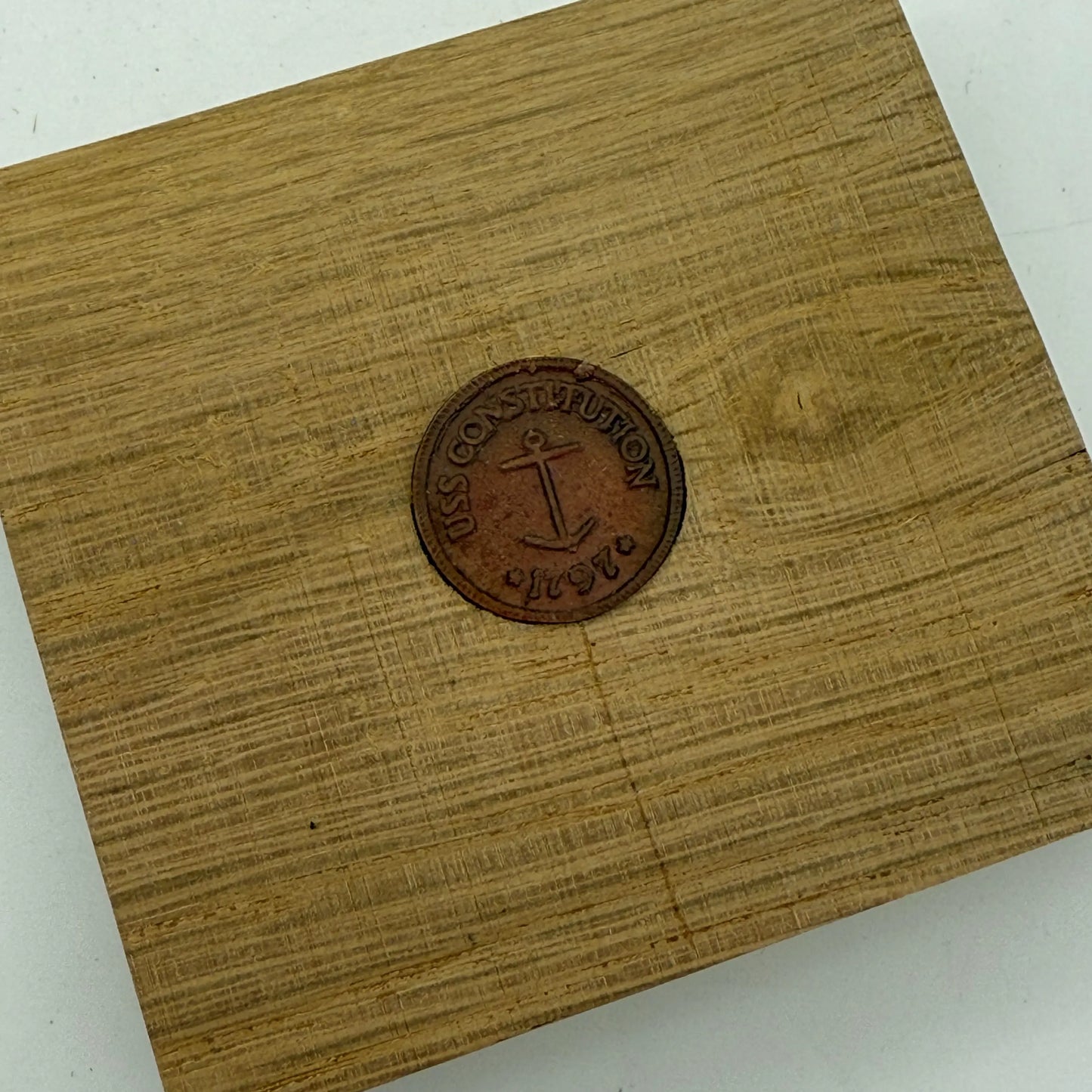 Original wood and copper from USS Constitution presented to the Ambassador of Brunei