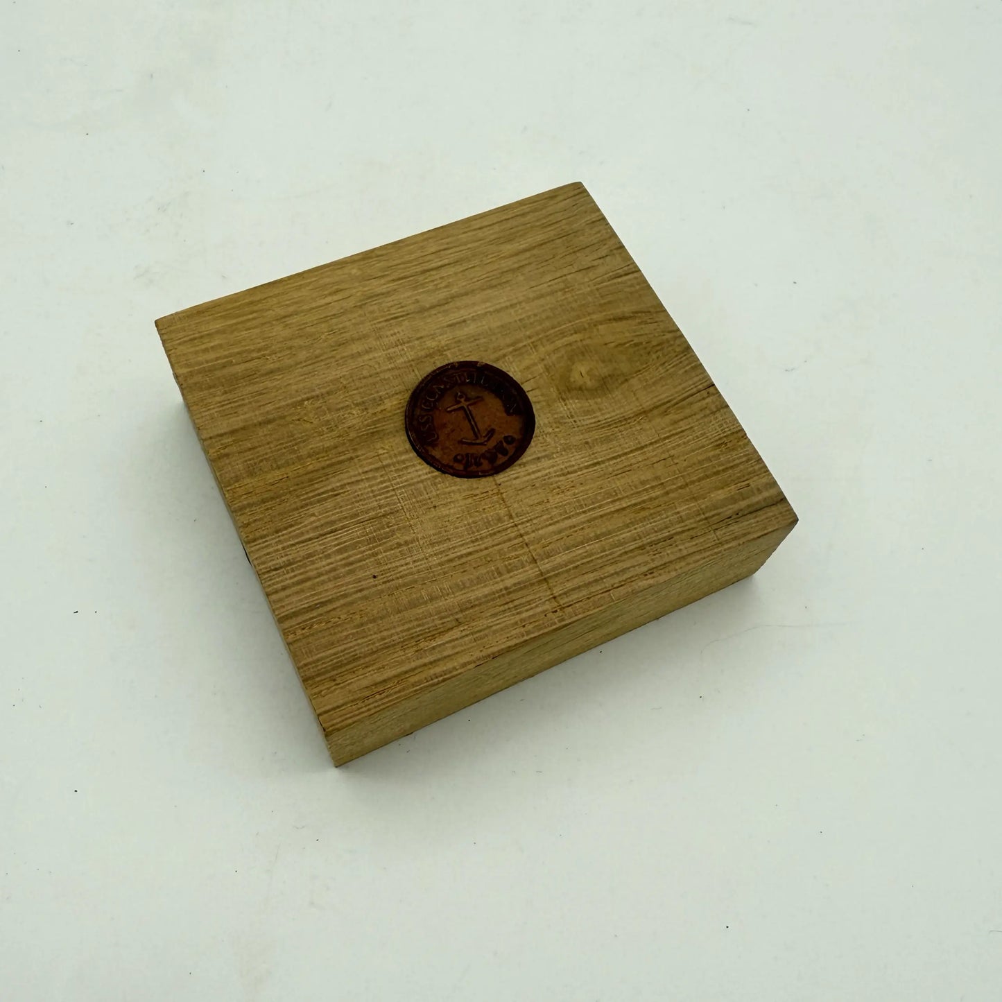Original wood and copper from USS Constitution presented to the Ambassador of Brunei