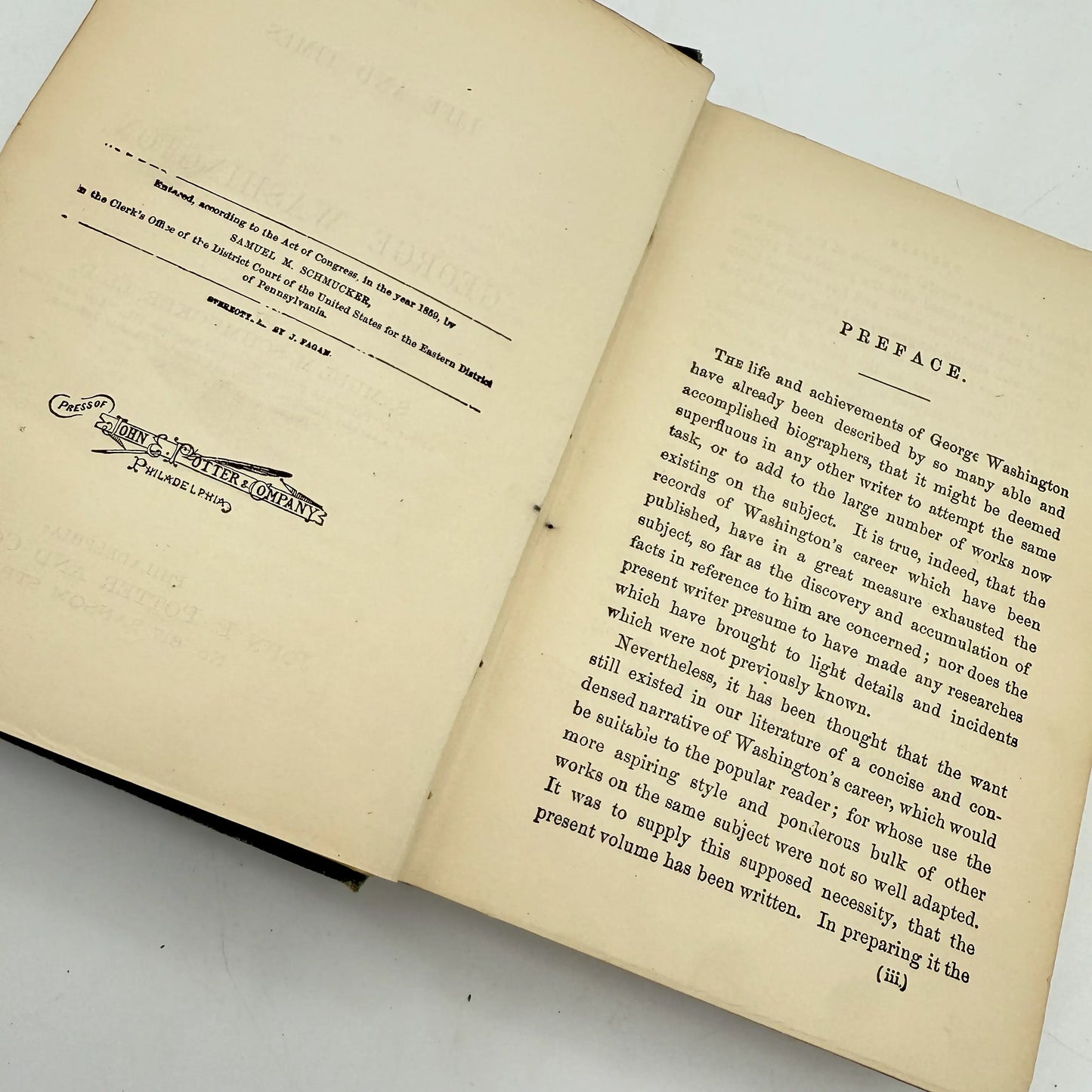 "The Life and Times of George Washington" by Samuel M. Schmucker — 1859