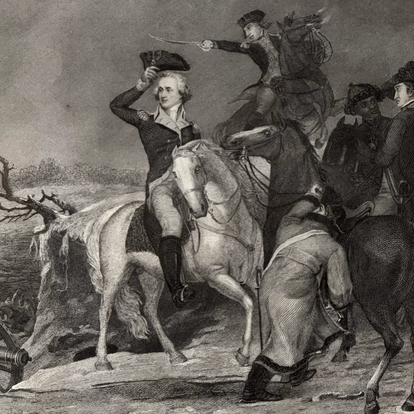 "Washington Crossing the Delaware" — 1861 — Framed