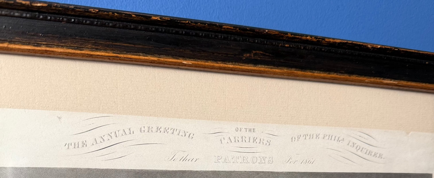 "Washington Crossing the Delaware" — 1861 — Framed