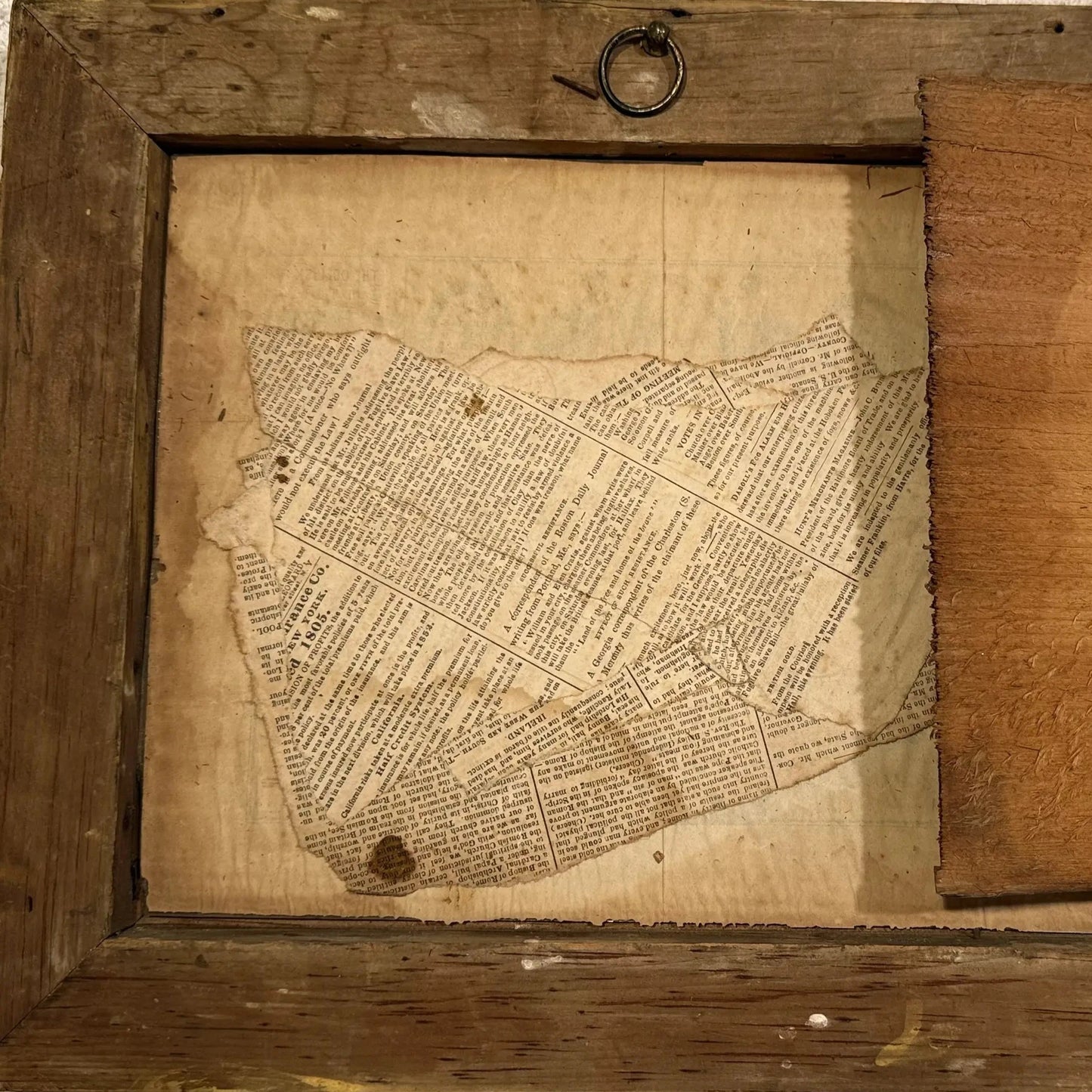 Washington Monument Society Contribution Certificate — In a period frame with period glass