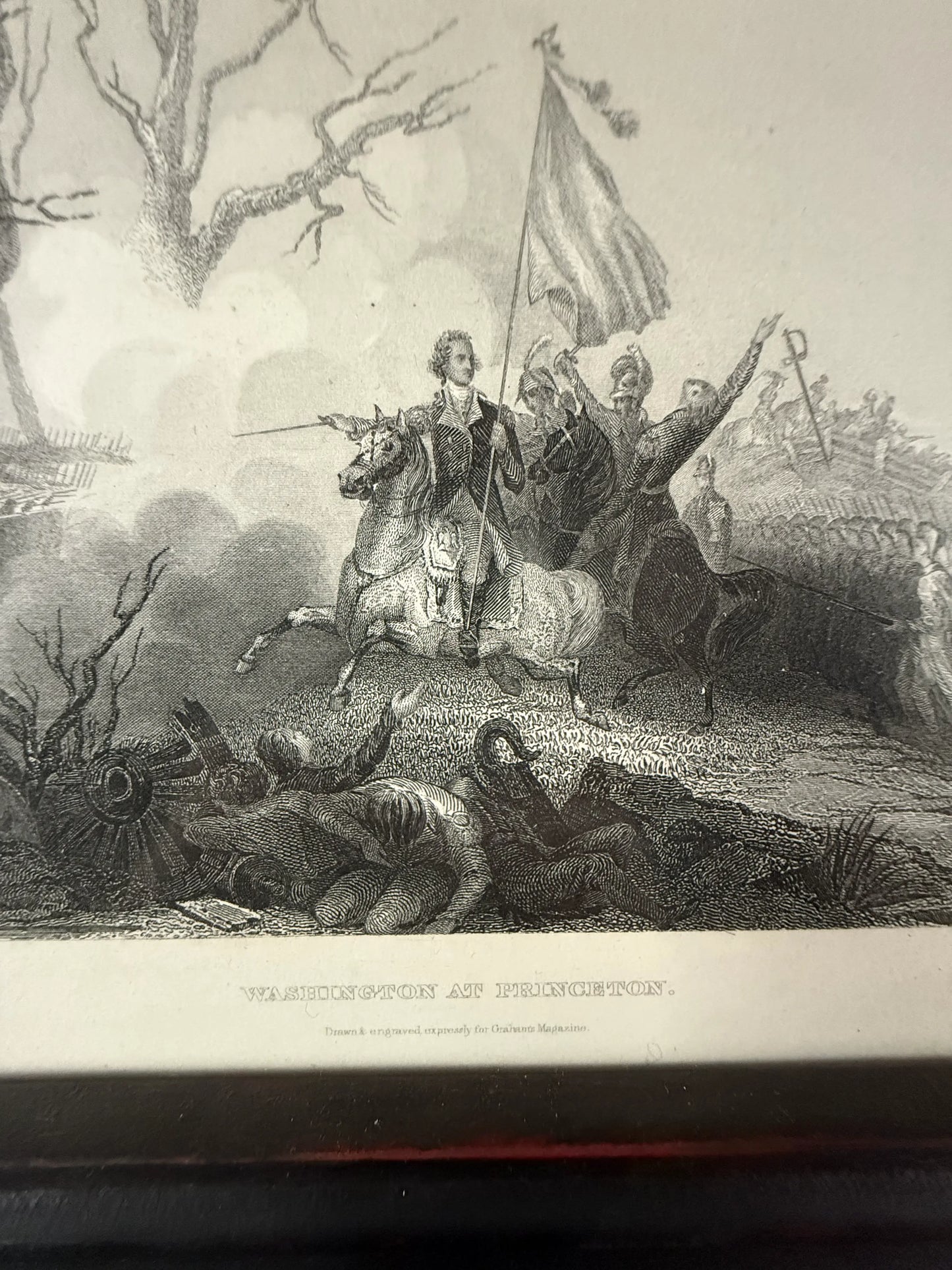 "Washington at Princeton" — Framed print