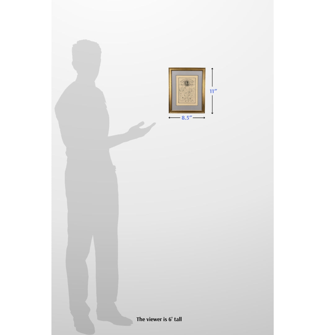 Benjamin Franklin — The Art of Making Money Plenty in every Man's Pocket — Framed