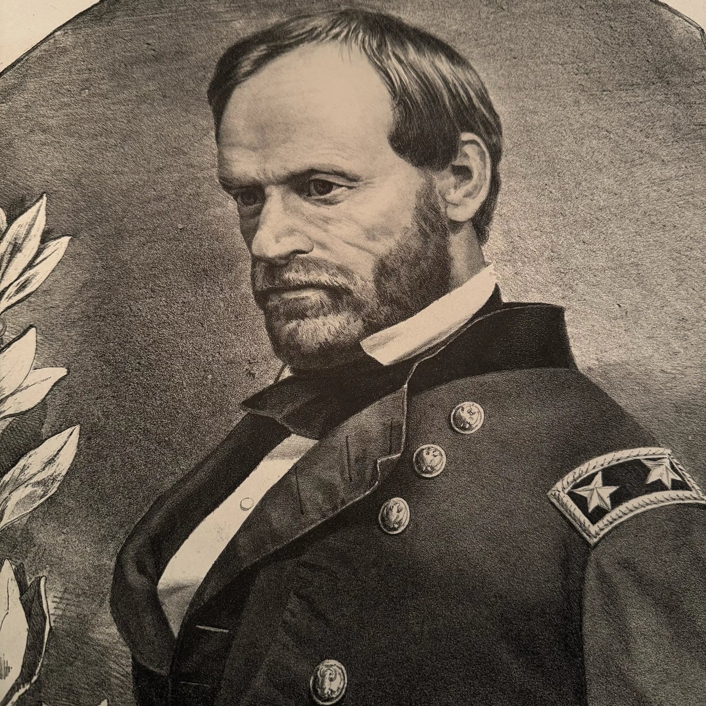 Engraving of William Tecumseh Sherman - 24" x 30" - 1865