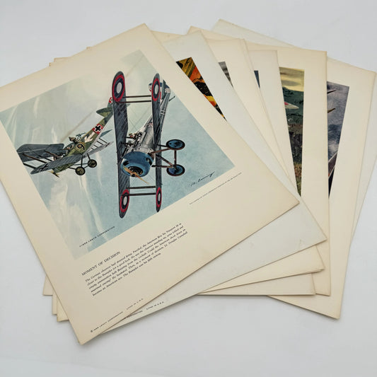 Eight WWI Aerial Combat Prints by Mervin Allen Corning for the Leach Corporation from The History List Store.