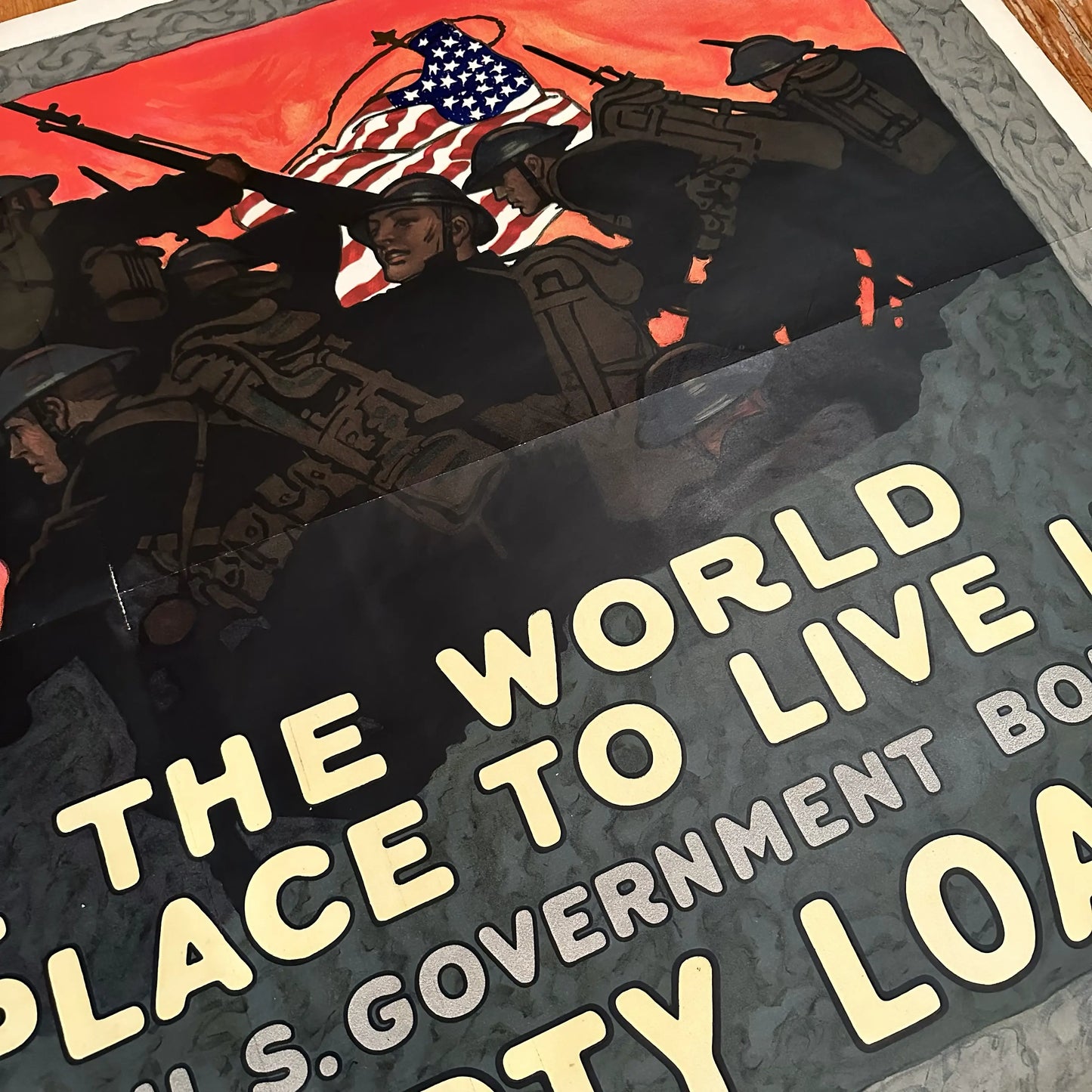 Original WWI Poster — "To make the world a decent place to live in" — Liberty bond drive