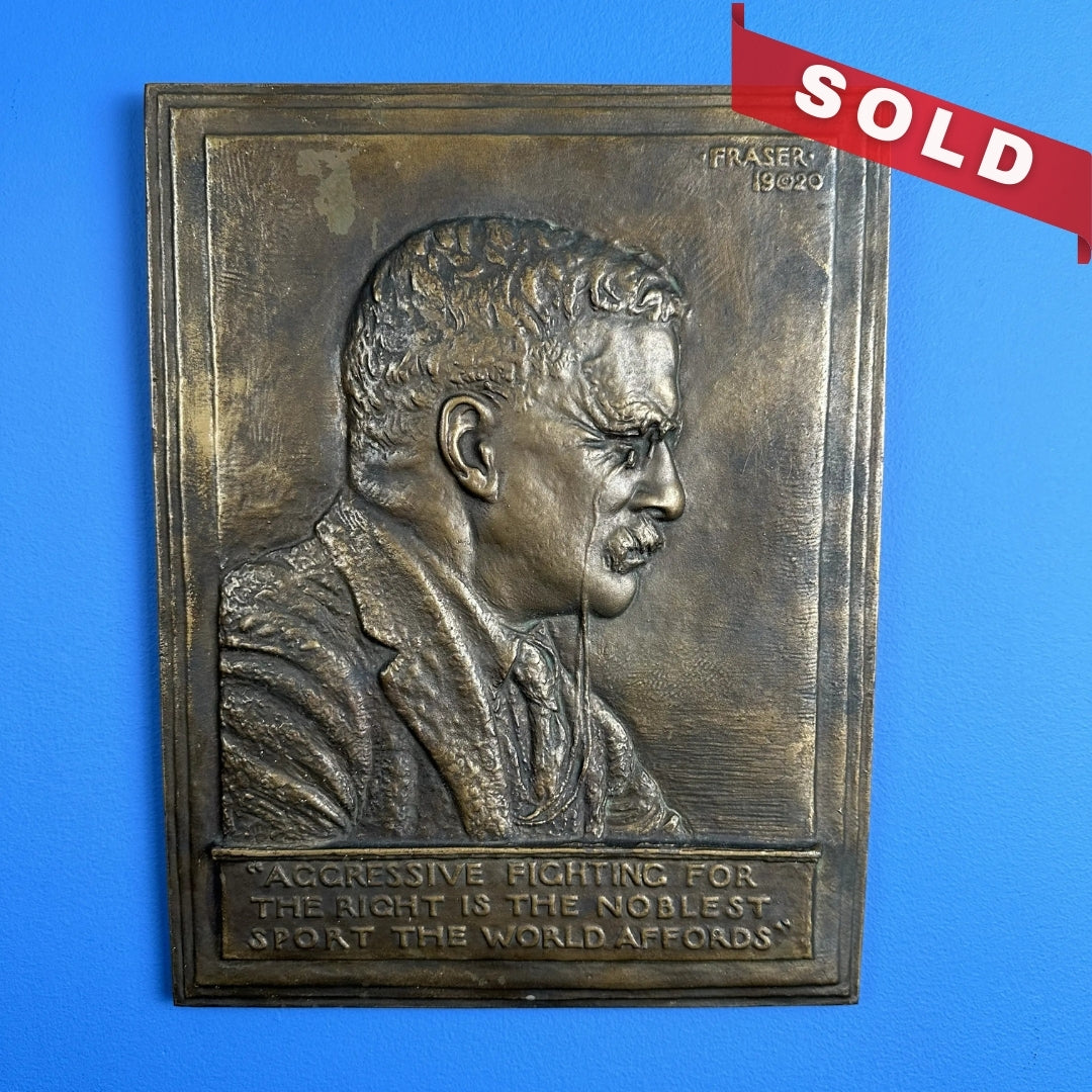 Roosevelt Plaque — “Fighting for the right” — 1920