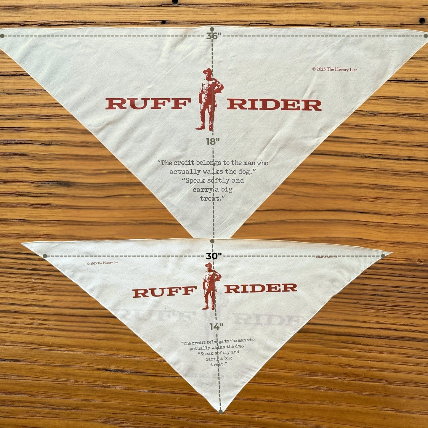 Teddy Roosevelt's "Ruff Rider" Dog Bandana — Made in the USA