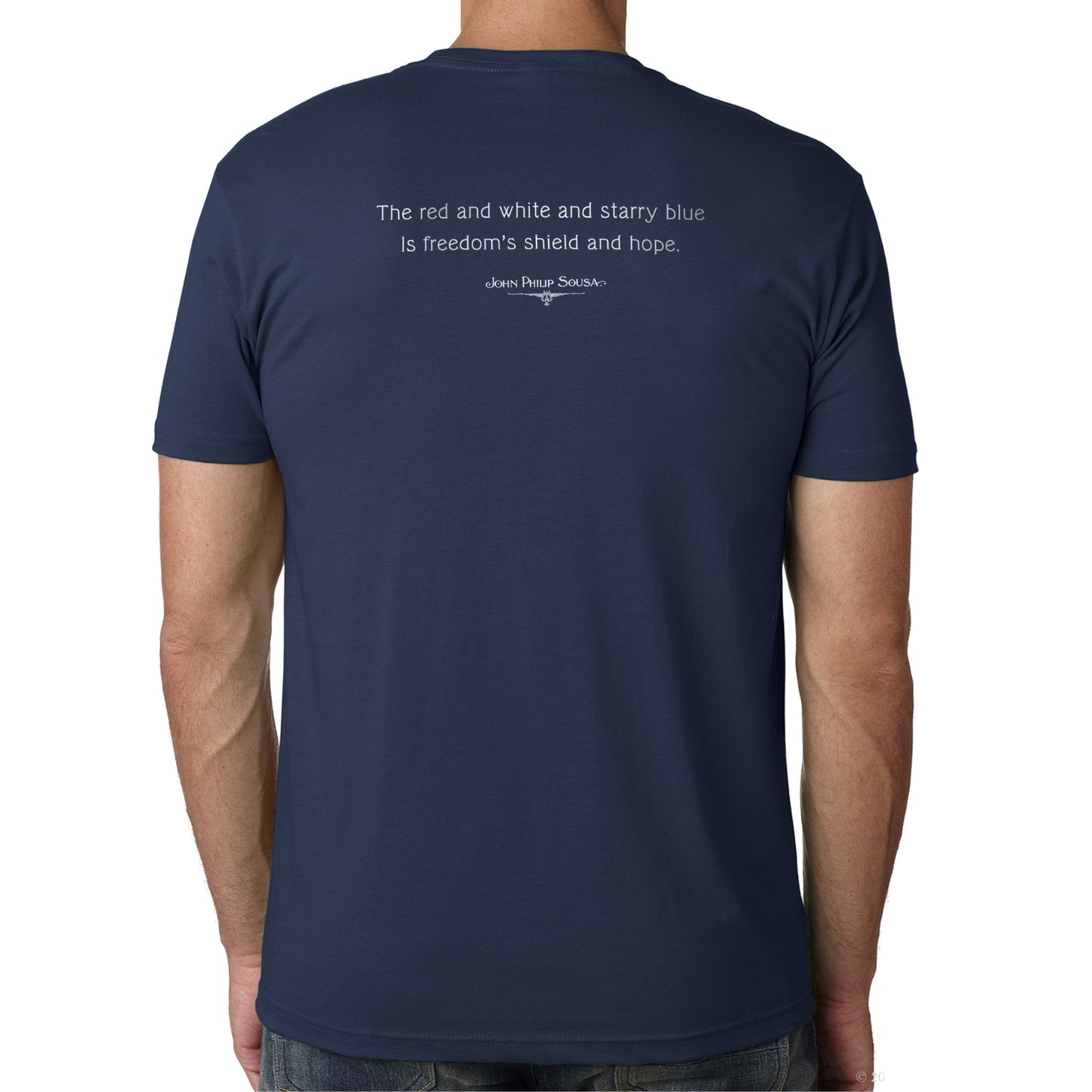 Back view of the "Stars and Stripes Forever" Crewneck sweatshirt from The History List Store.
