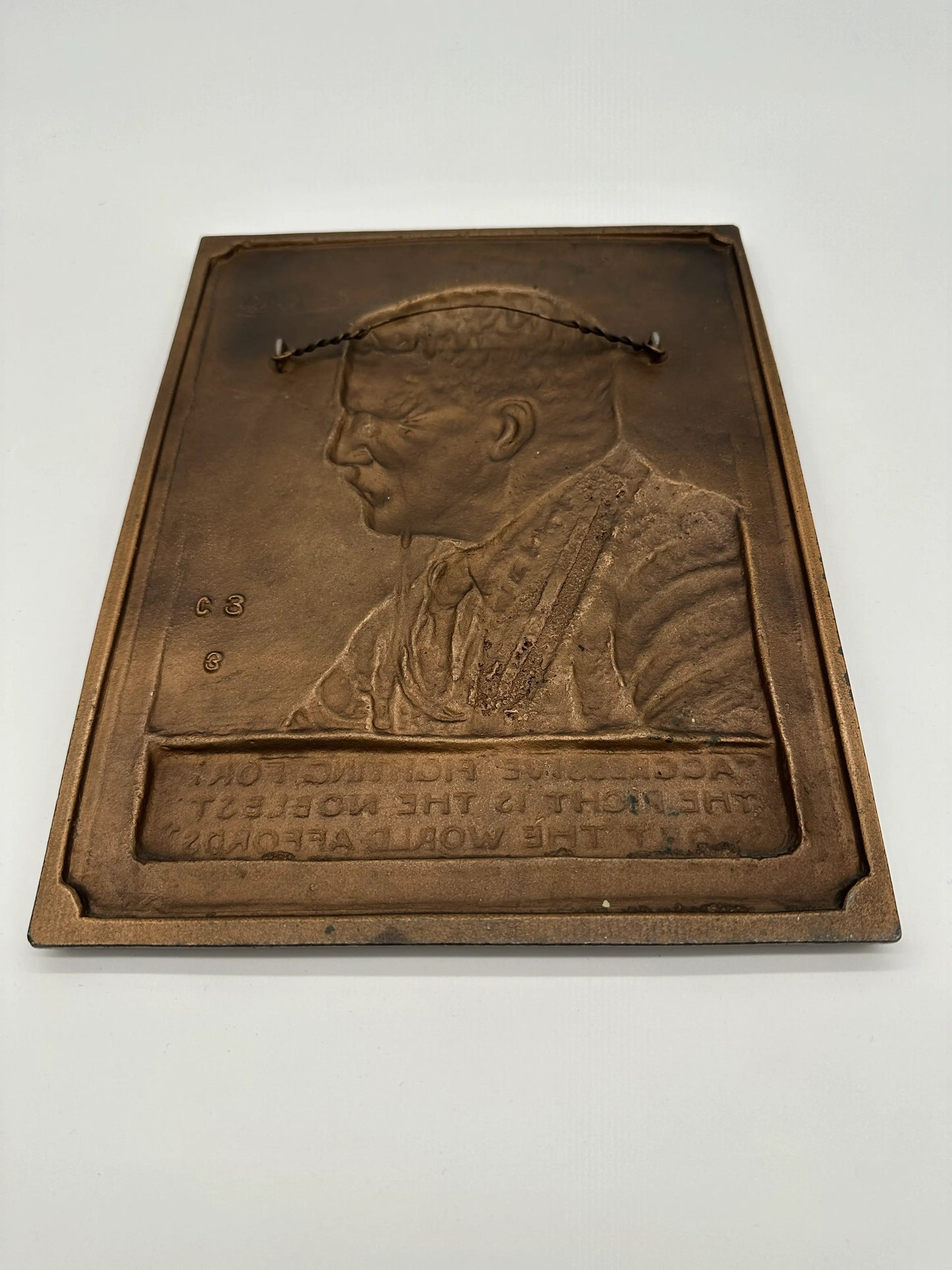 Roosevelt Bronze — “Fighting for the right” — 1920