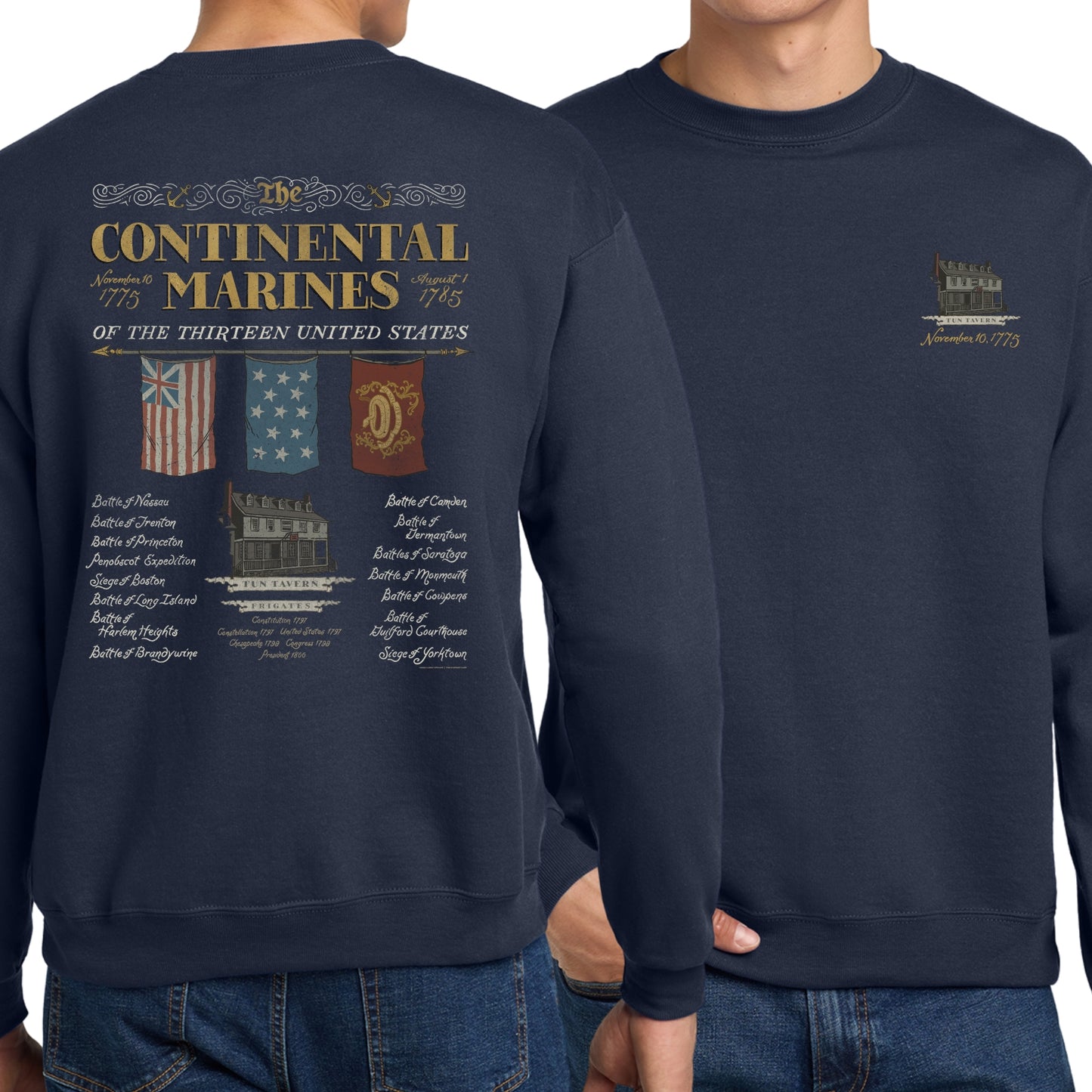 "The Continental Marines" Crewneck sweatshirt from The History List store