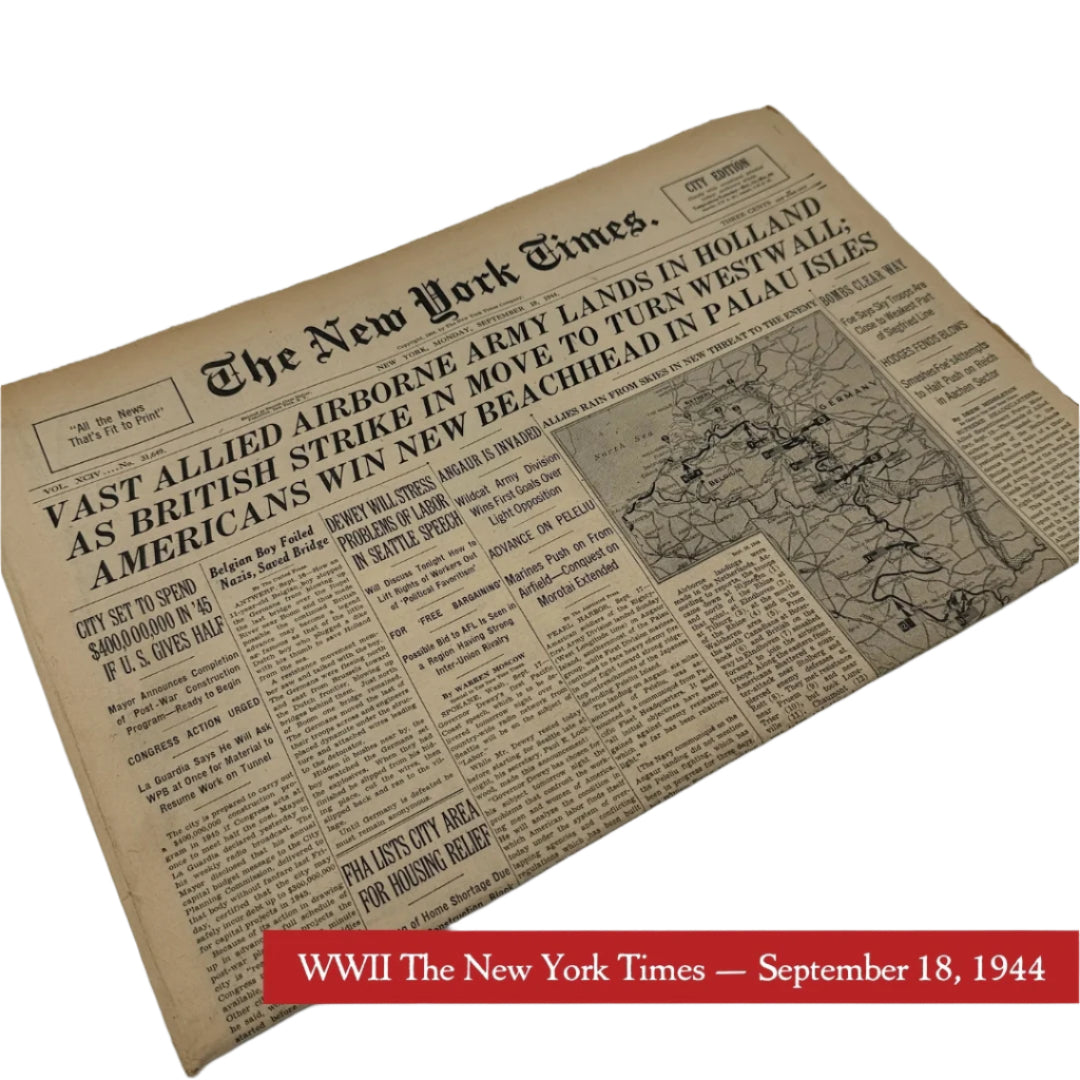 The New York Times coverage of WWII — September 1944 — Offered individually