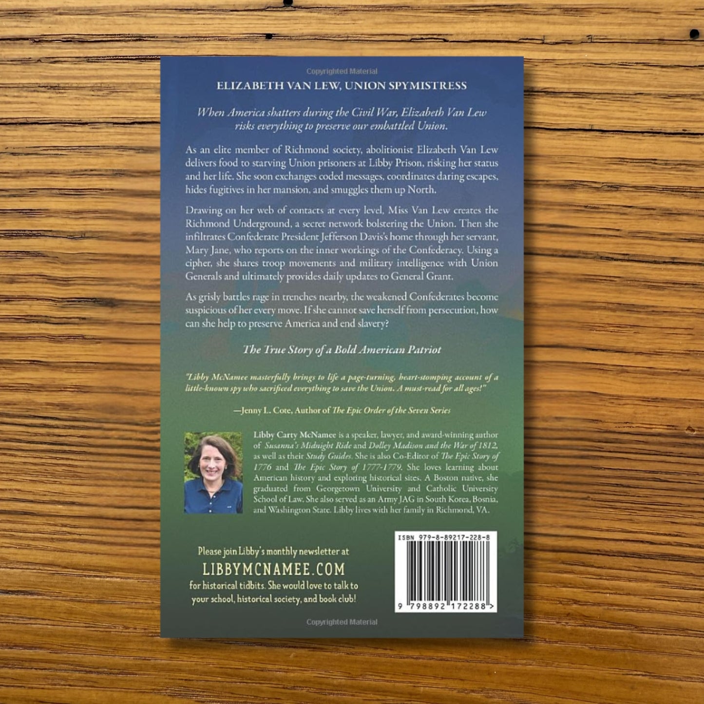 "The Union Spymistress: The Story of Elizabeth Van Lew" - Signed by the author, Libby Carty McNamee