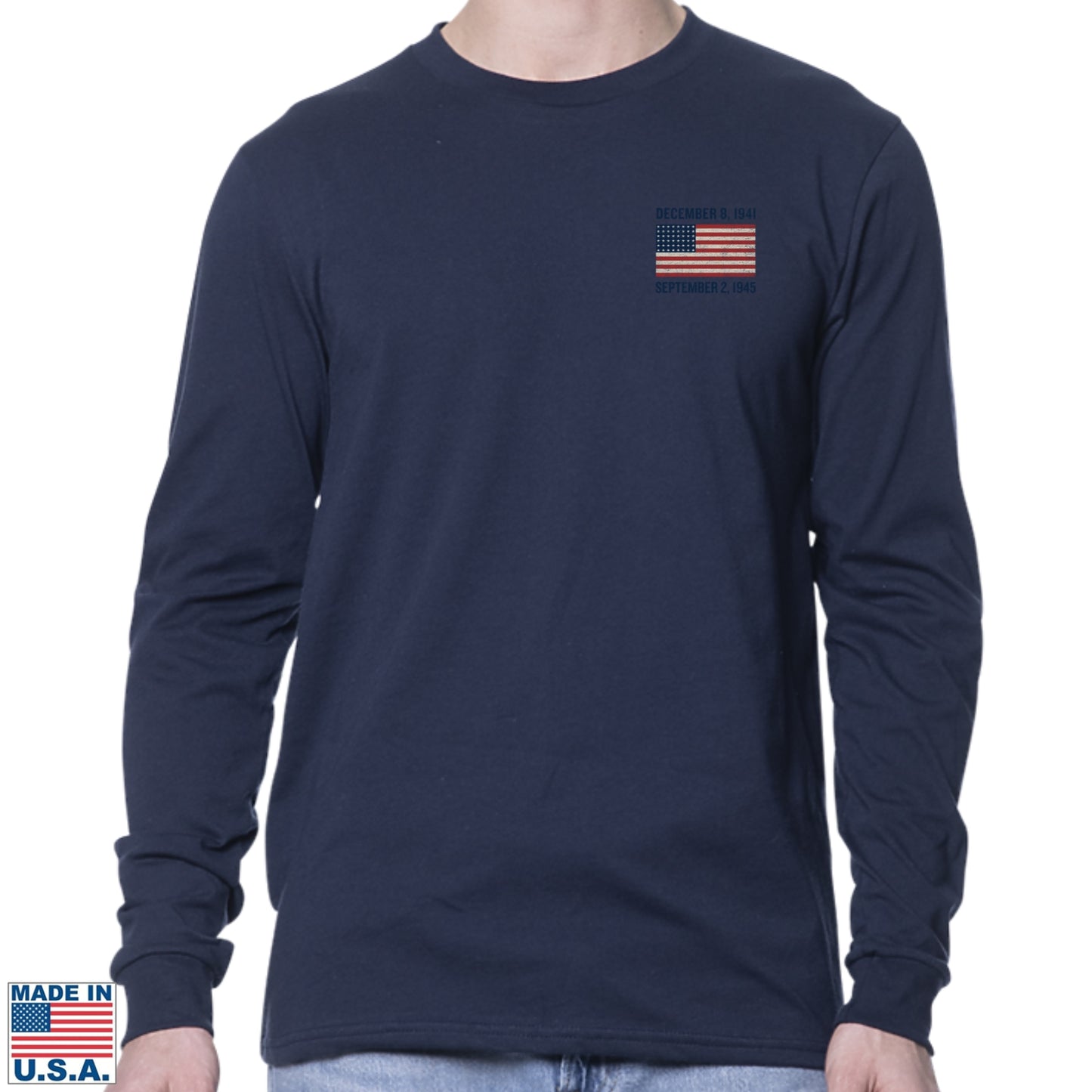 WWII Victory Five American Commanders Long-sleeved Shirt — Made in America