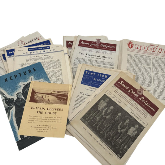 WWII literature from England, Belgium, and Norway from the History List Store.