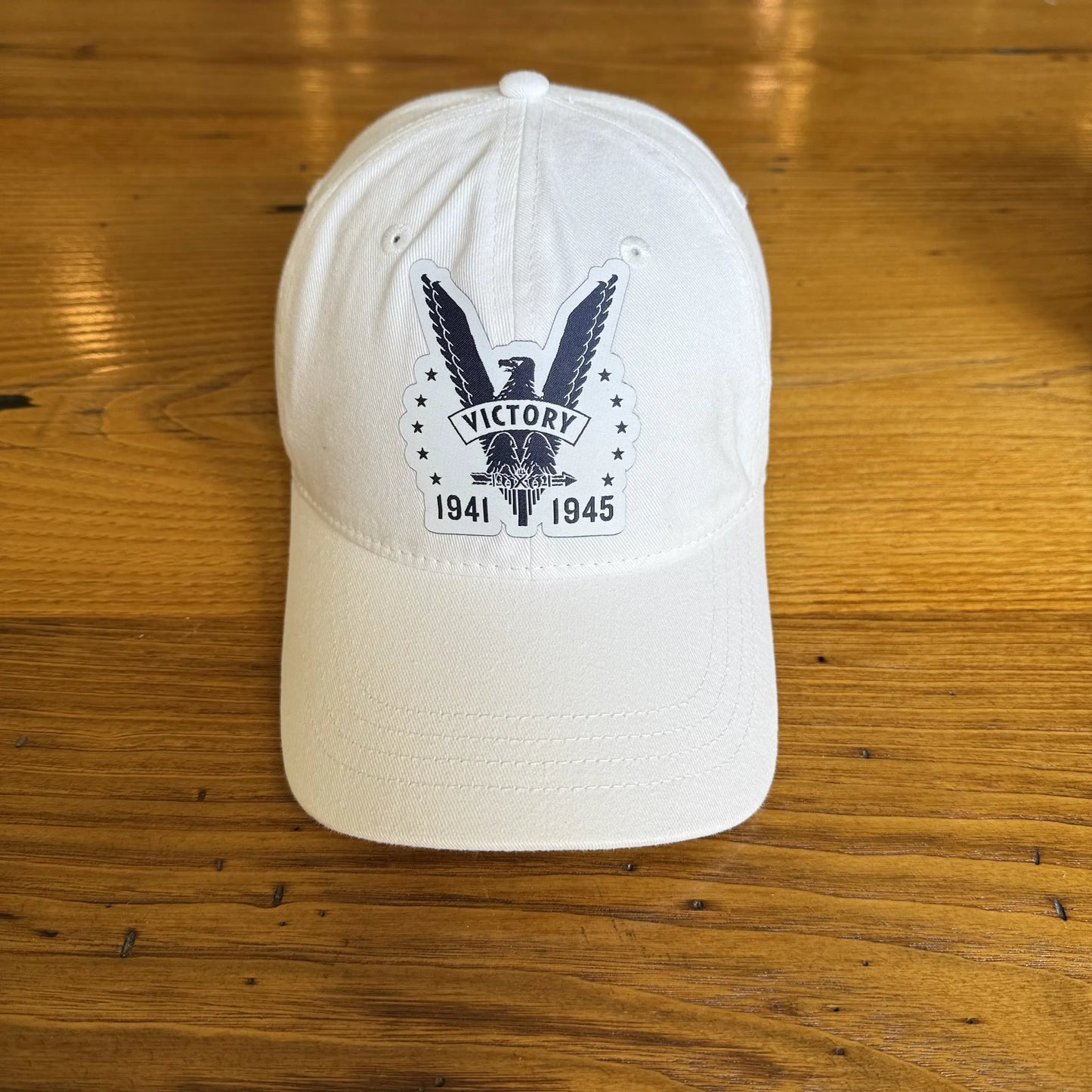 White WWII Victory 80th Anniversary Cap from The History List store