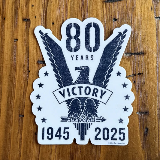 WWII Victory 80th Anniversary Sticker from The History List store