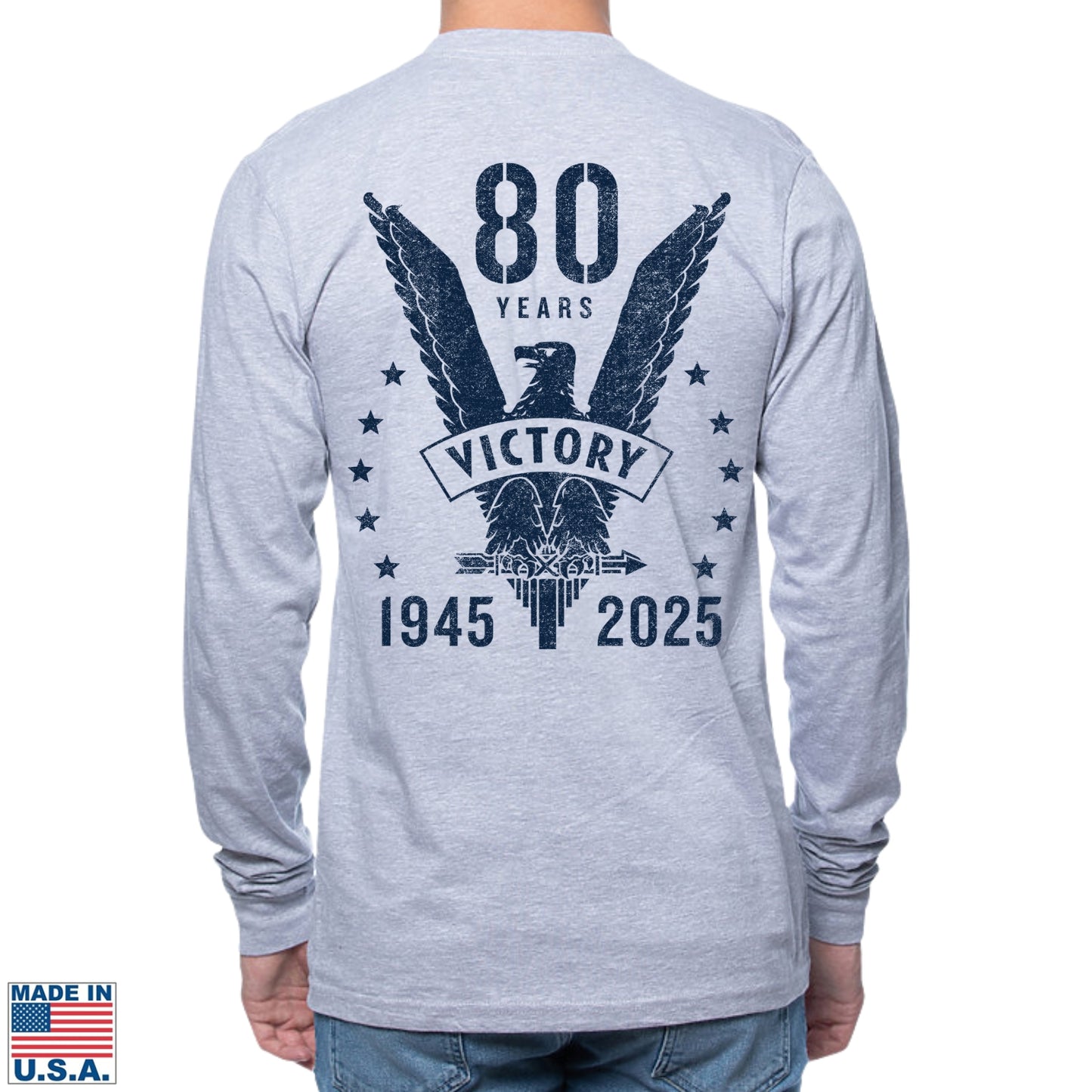 WWII Victory 80th Anniversary Made in America Long-sleeved shirt