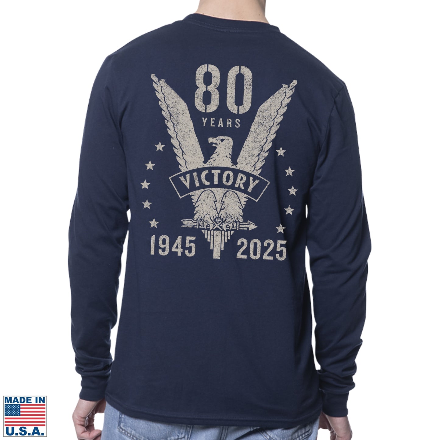 WWII Victory 80th Anniversary Made in America Long-sleeved shirt