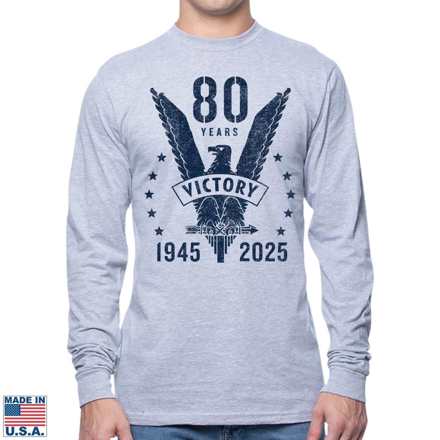 WWII Victory 80th Anniversary Made in America Long-sleeved shirt